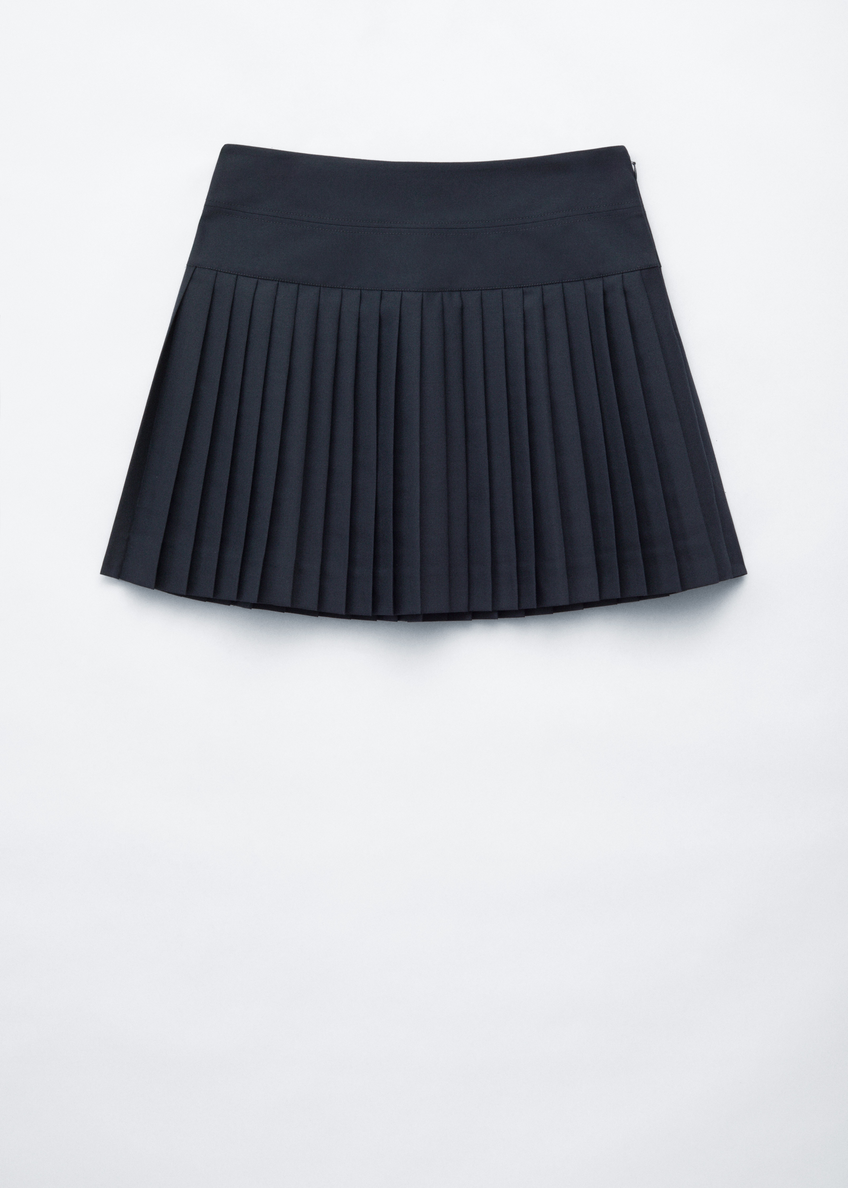 Mini jupe plissée - Bleu foncé