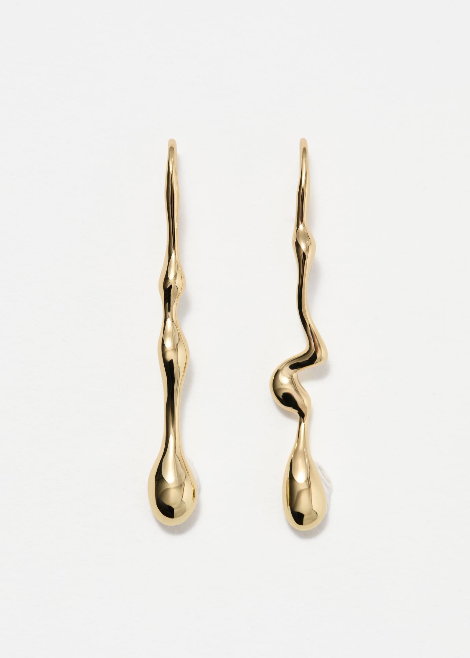 Długie wiszące kolczyki - Złoty/Srebrny - 2