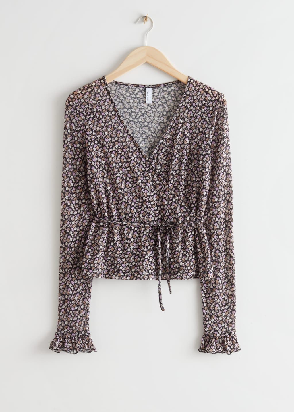 Blouse portefeuille à volants - Motif fleuri - Still Life