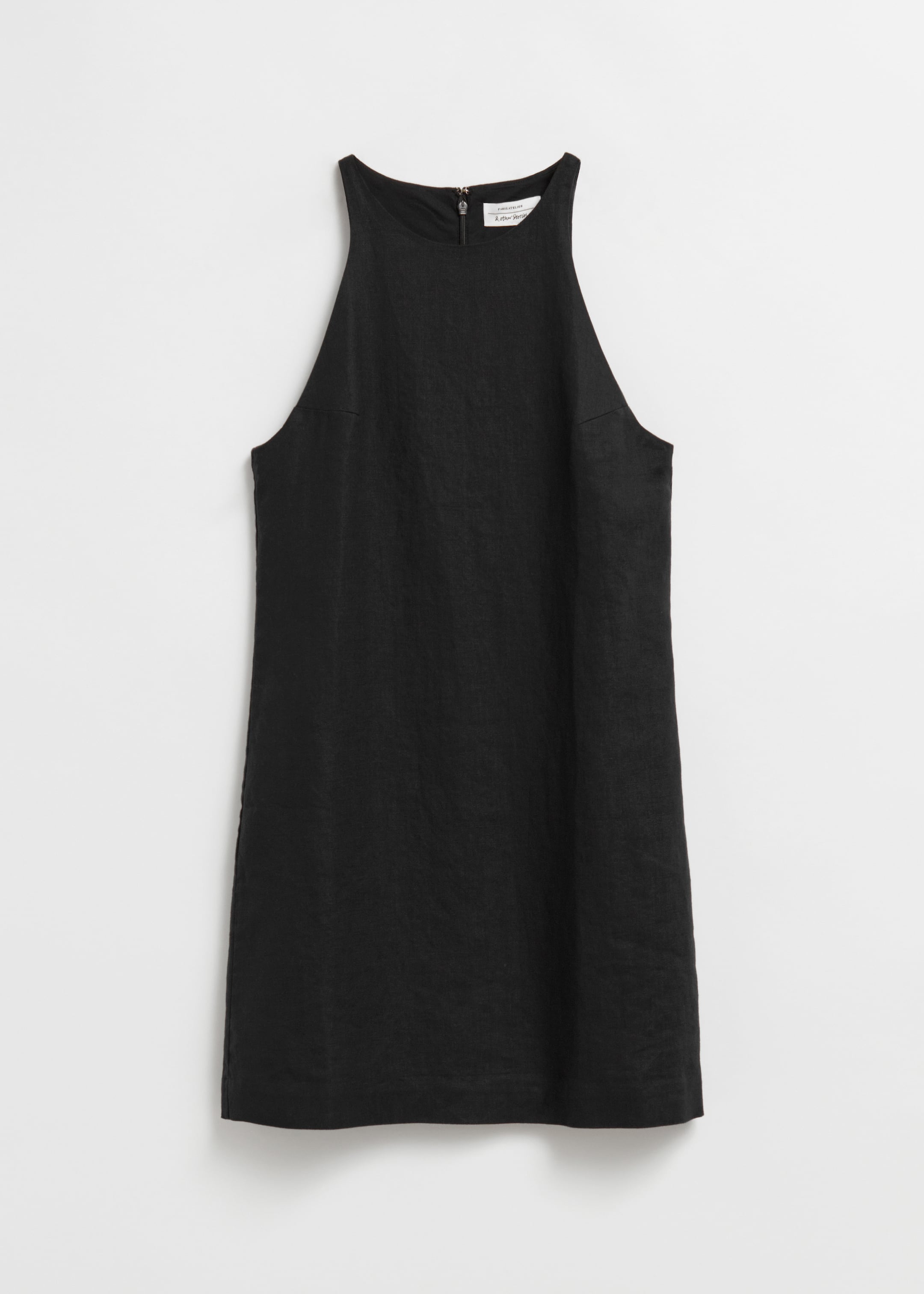 Grotere afbeelding bekijken: Linnen A-lijn jurk - Zwart - DAMES | H&M NL 1