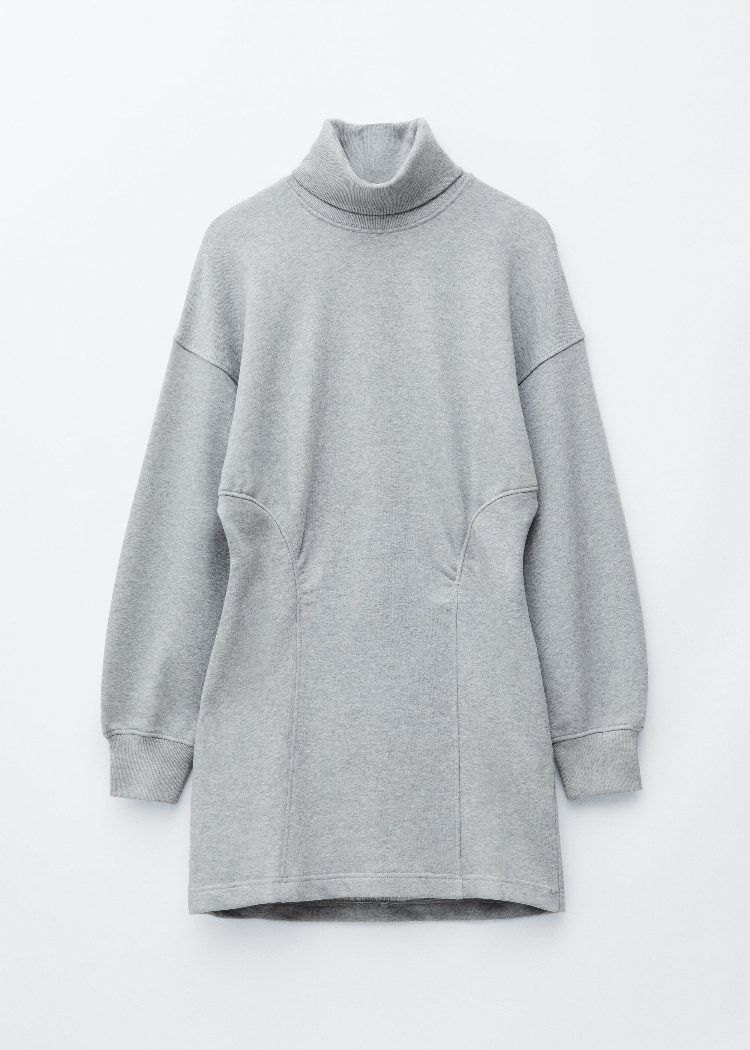 Turtleneck Jersey Mini Dress