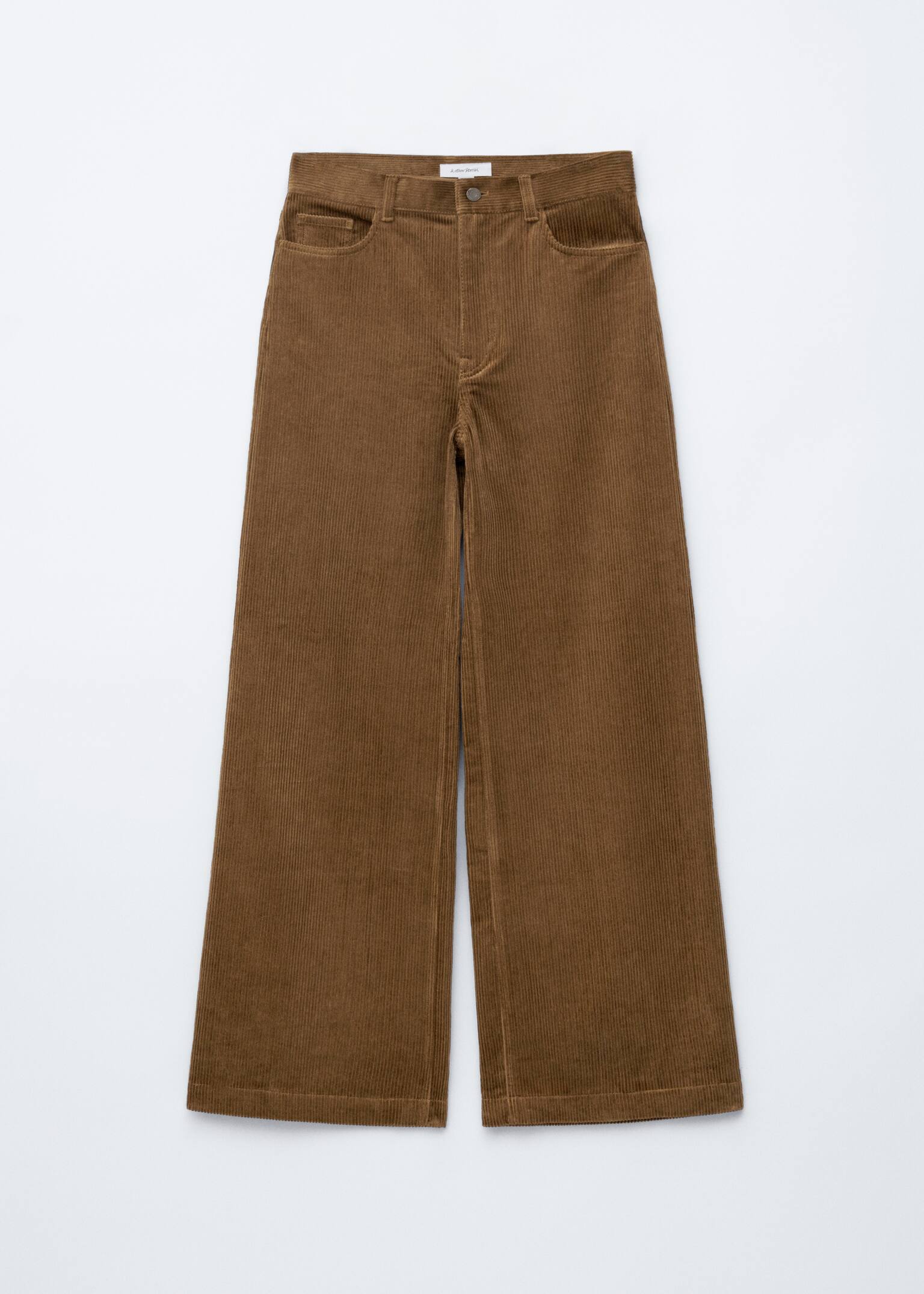 Cordhose mit weitem Bein - Mittelbraun/Dunkelrot/Dunkelbraun/Graubraun/Creme - 2