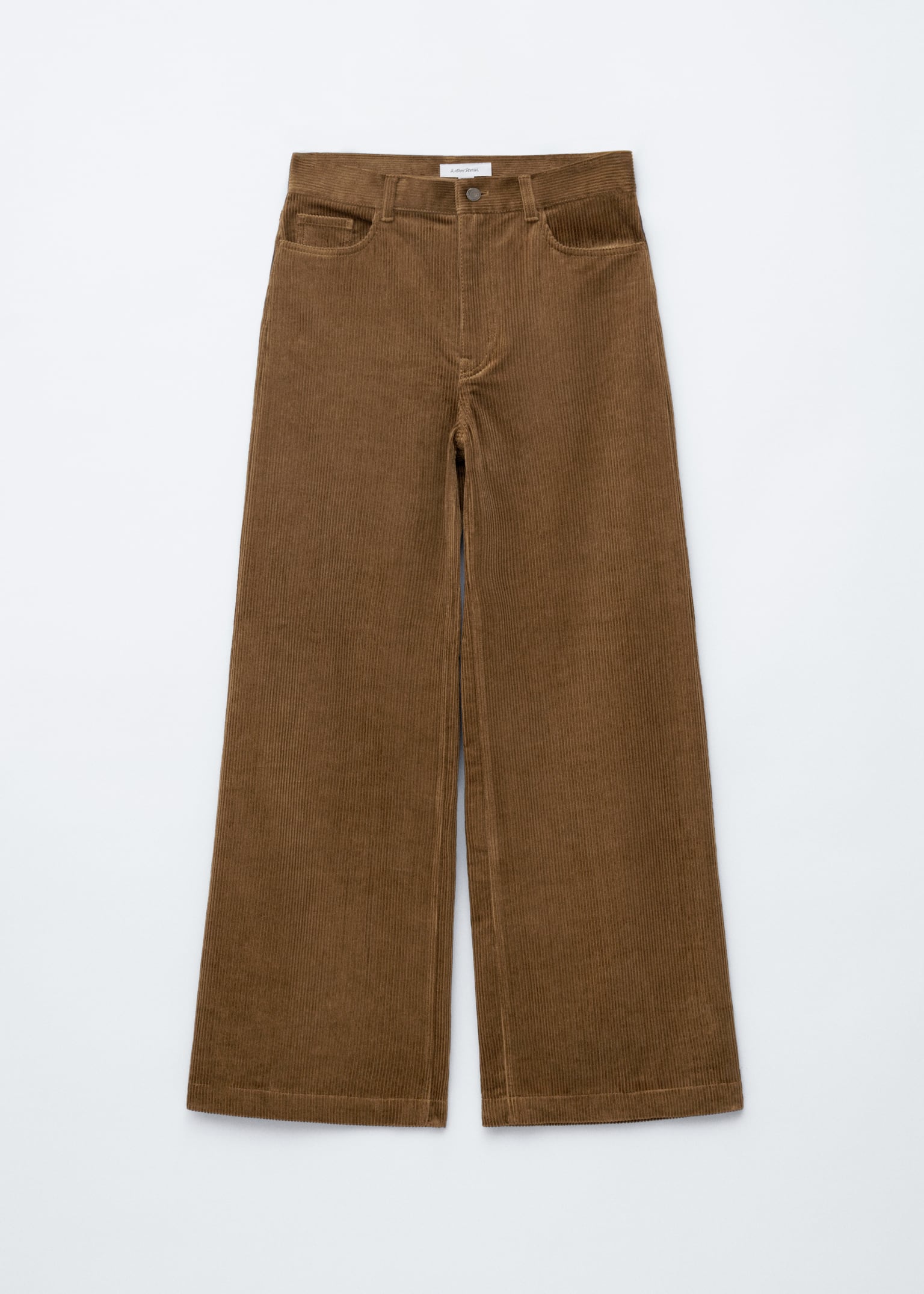 Pantalon large en velours côtelé - Brun moyen/Couleur crème/Marron foncé/Taupe/Rouge foncé - 2