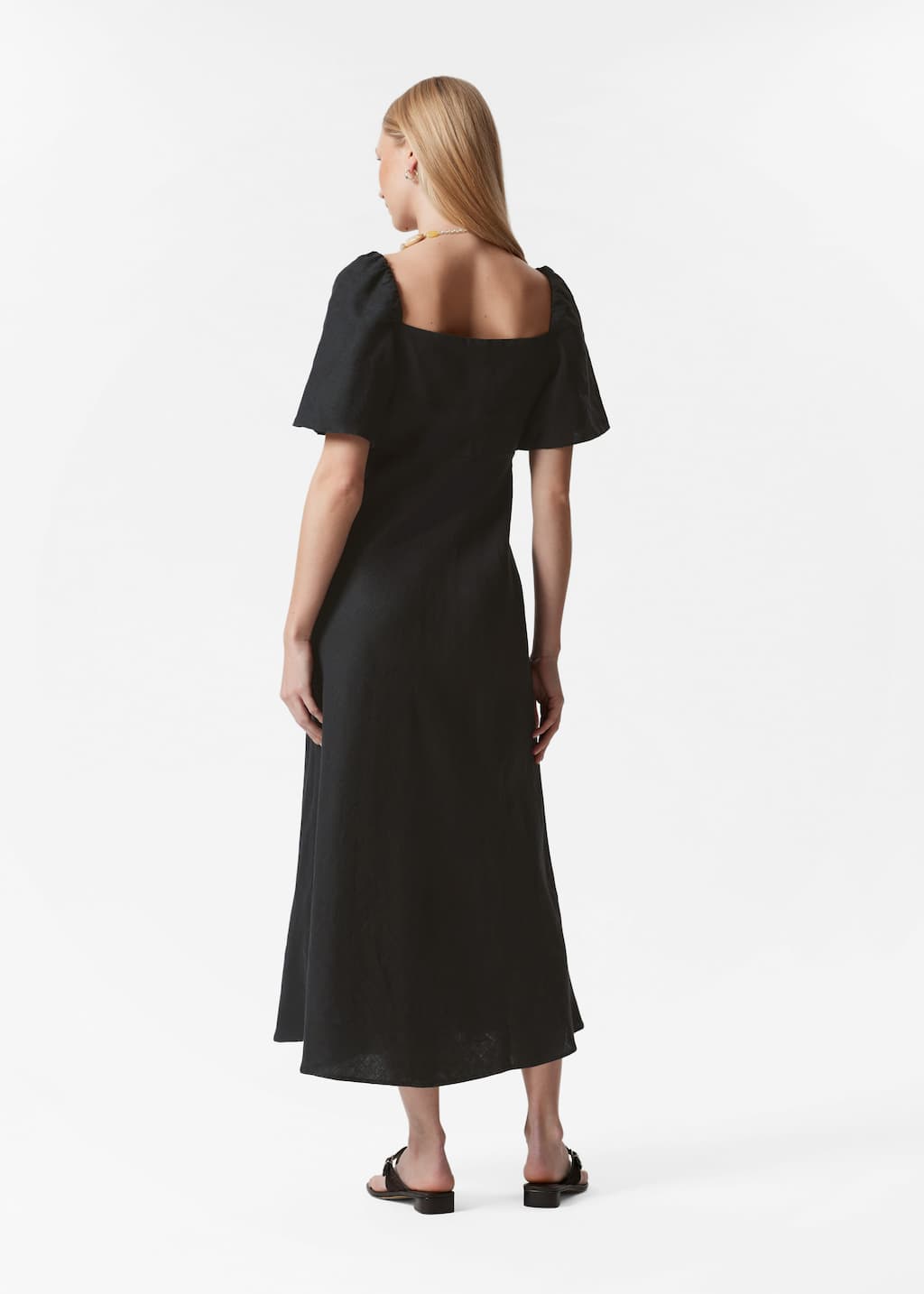 Image of Linen Midi Dress