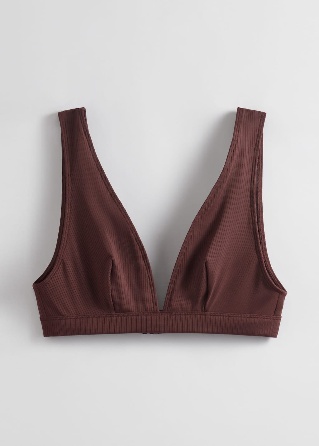 Image of Trójkątny top bikini w prążki