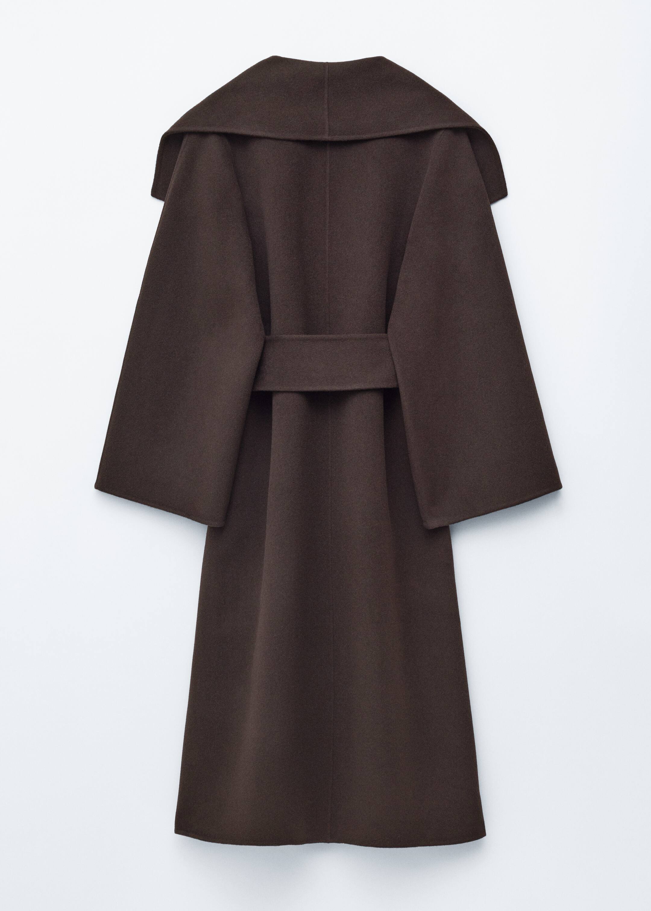 Visualizza immagine più grande: Maxi cappotto in lana con collo sciallato - Marrone scuro - DONNA | H&M IT 7