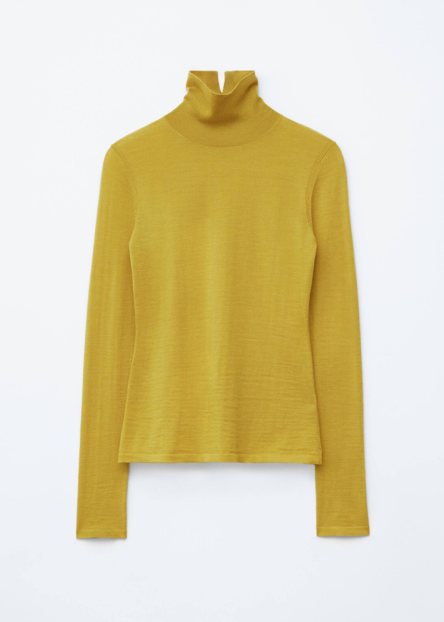 Pull à col roulé en maille fine - Jaune/Marron foncé/Bleu foncé/Violet clair/Rose - 2