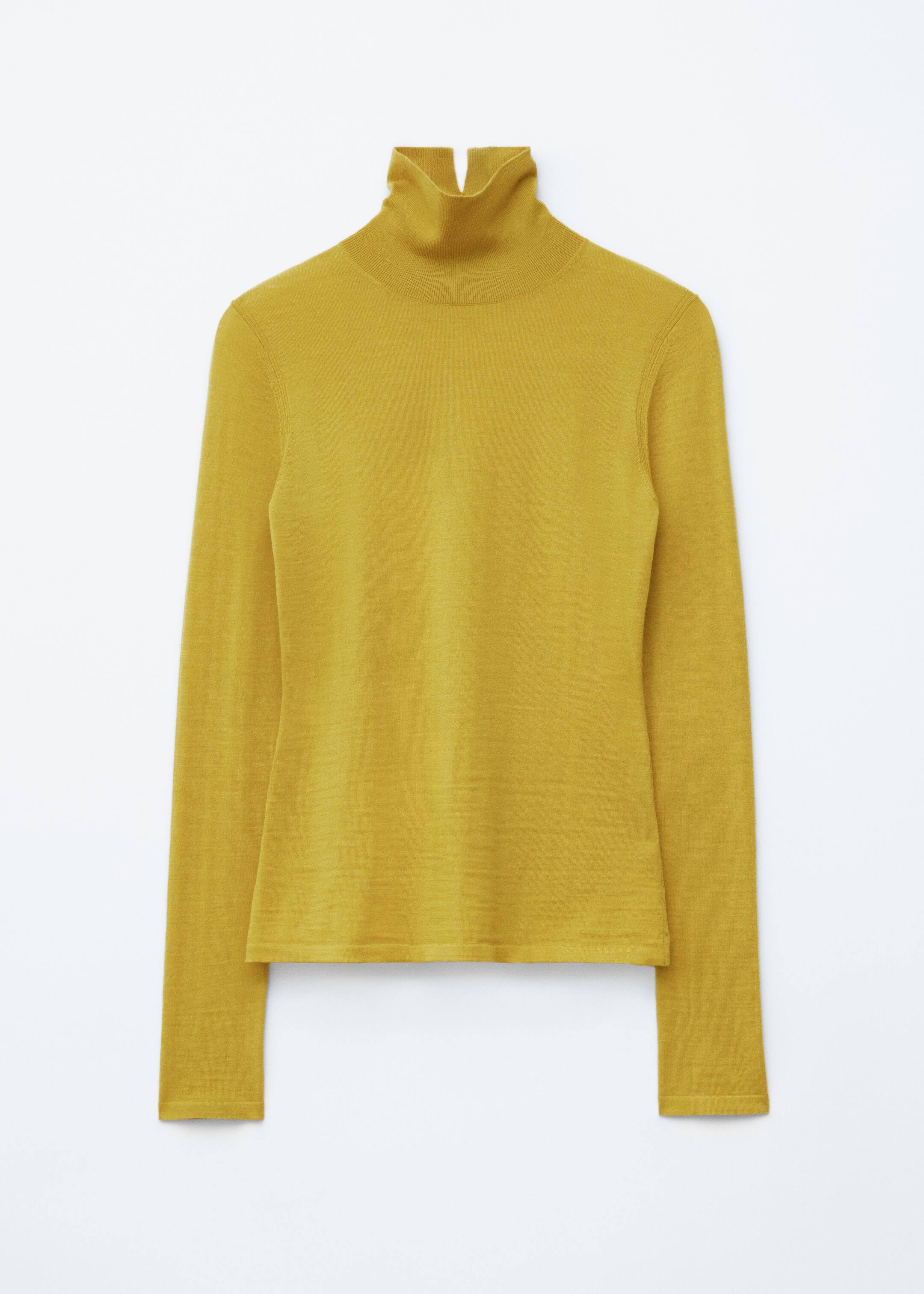 Ver imagen más grande: Jersey de cuello alto de lana de punto fino - Amarillo - MUJER | H&M ES 6