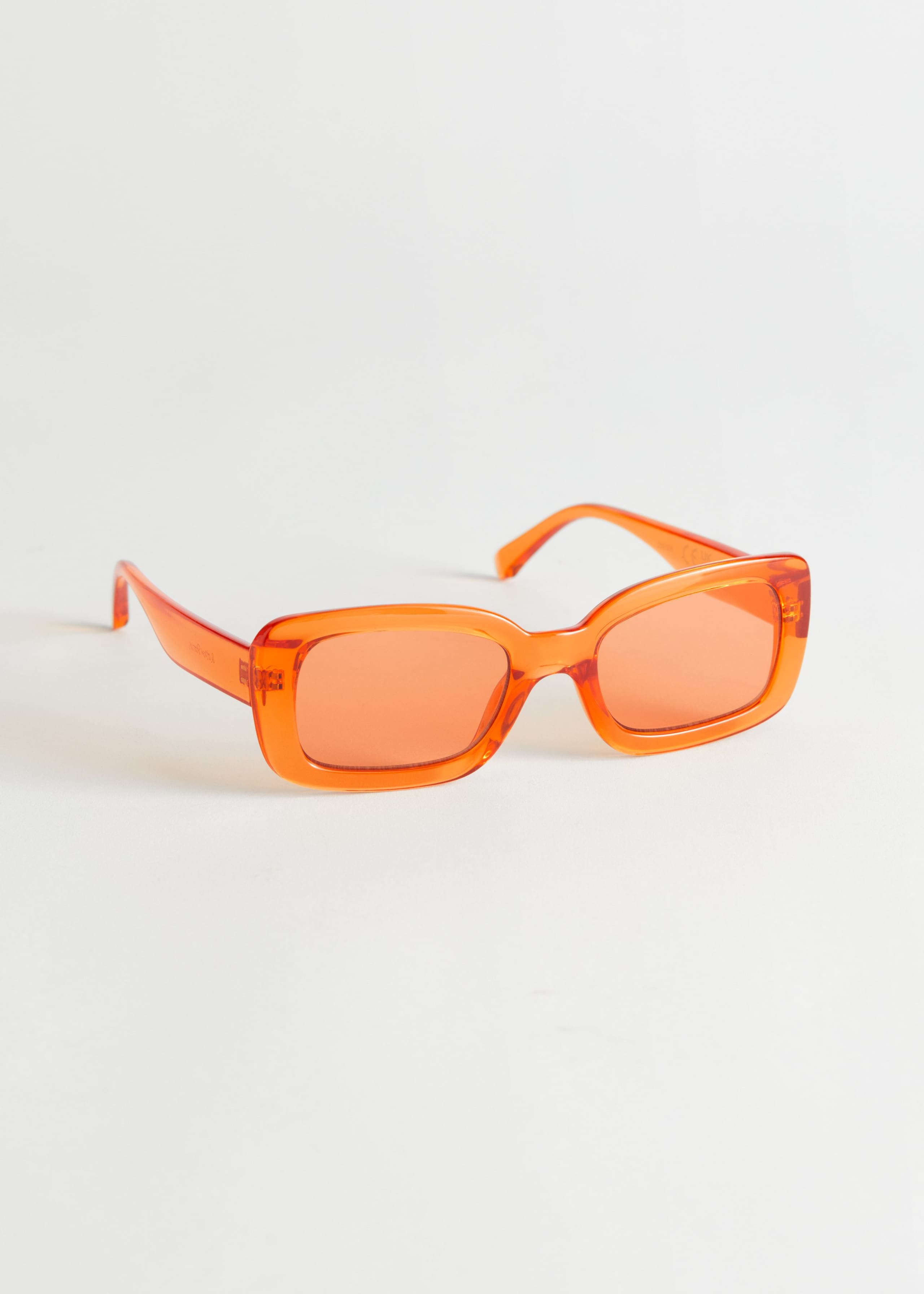 Rectangular Frame Sunglasses - Brown Tortoise - Natura morta