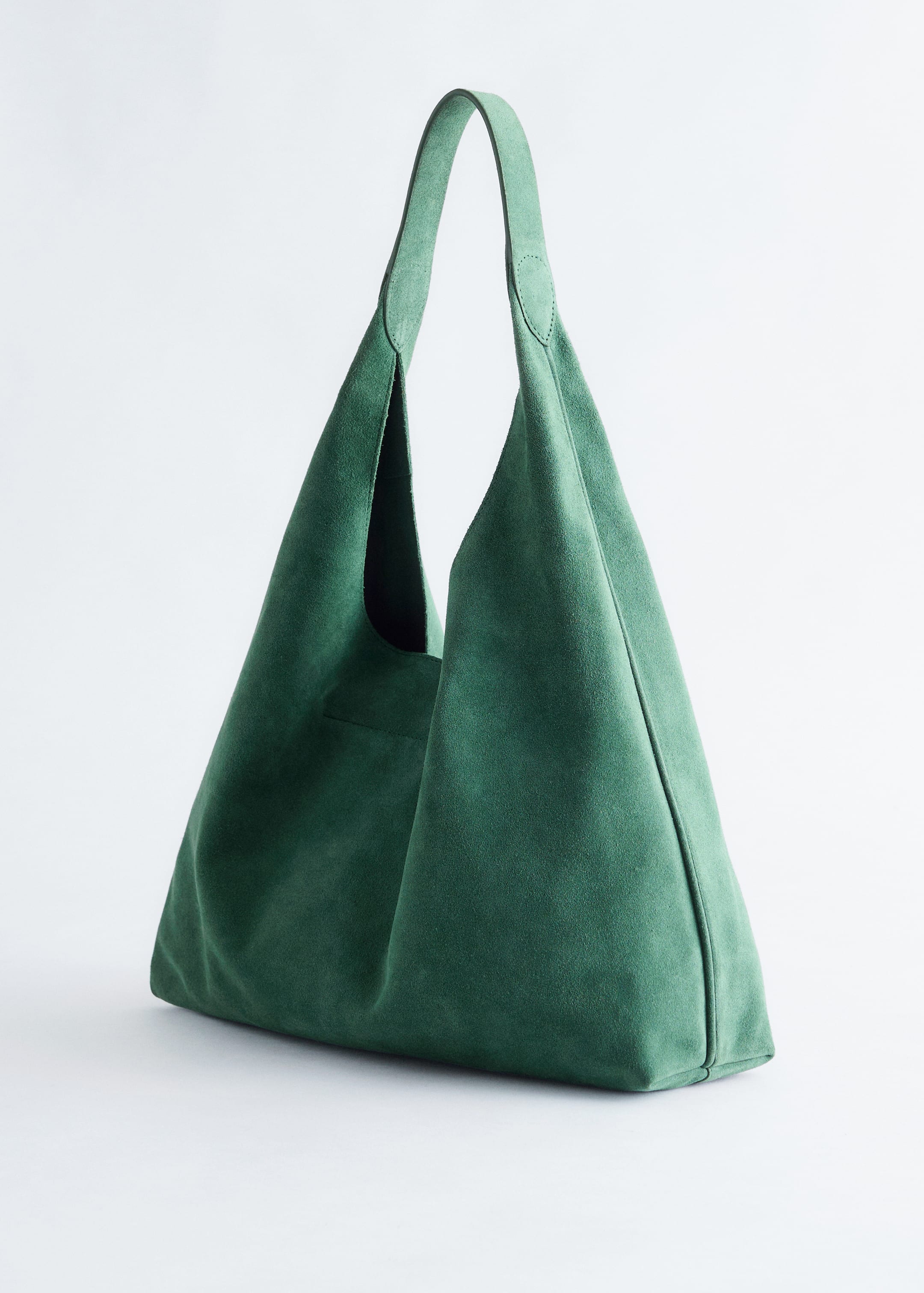 View larger image: Large Suede Tote Bag - Emerald Green - Ladies | H&M GB 6
