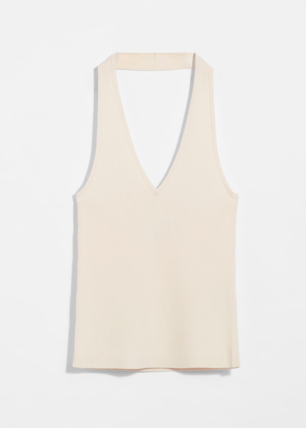 Ribbed Halterneck Top - Black - Still Life