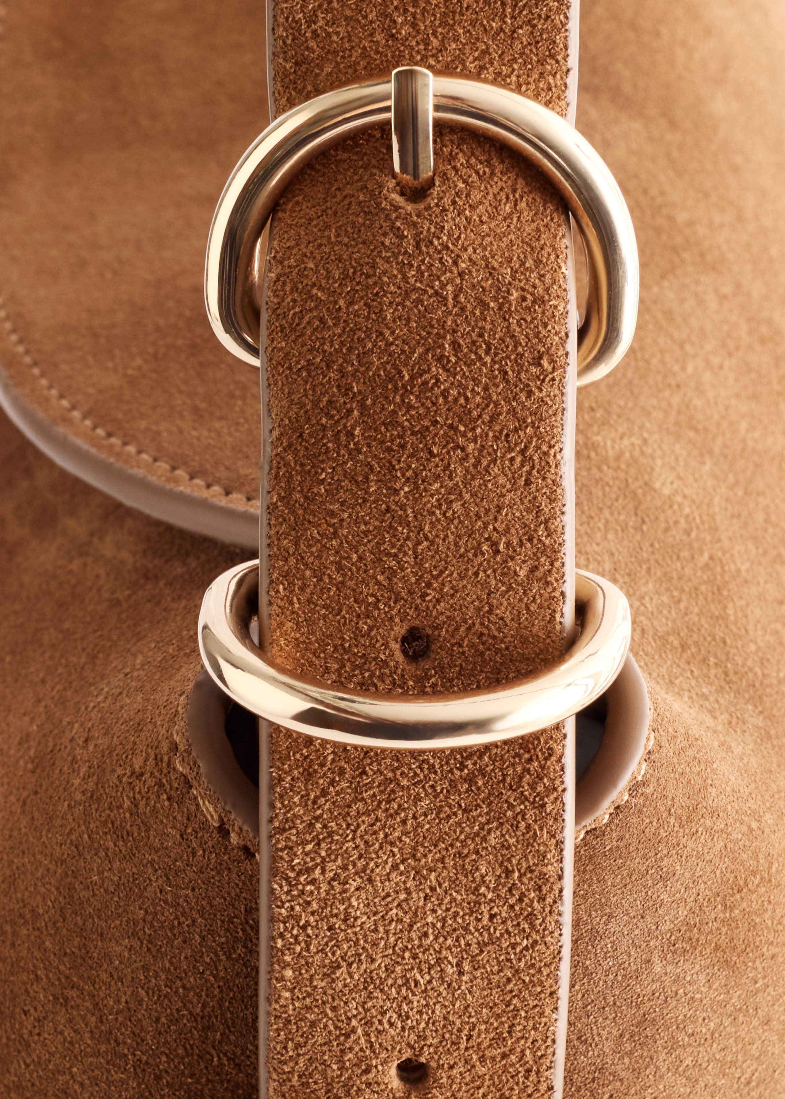 Image of Eyelet-Embellished Suede Bag