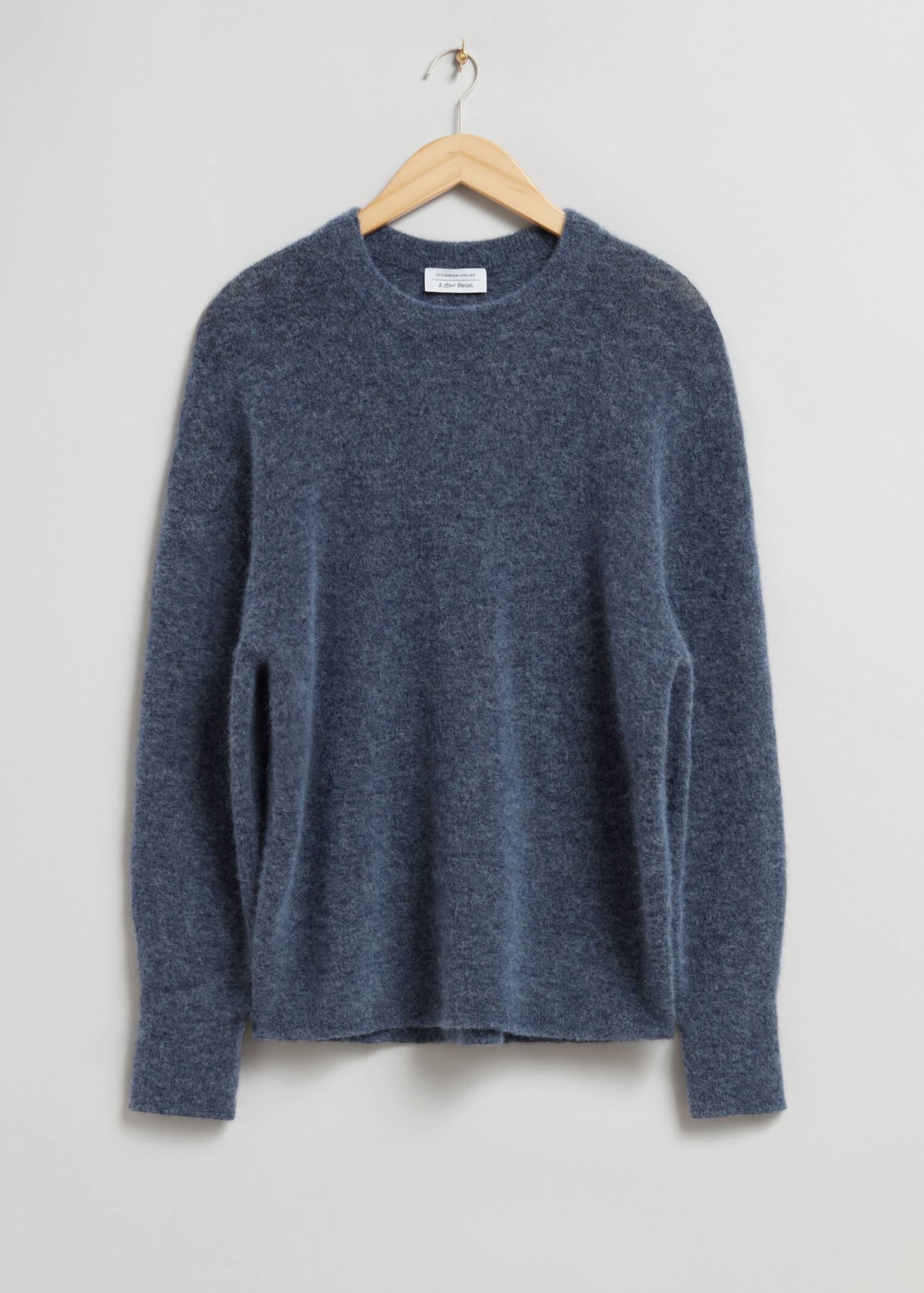 Alpaca-Blend Knit Jumper - Dark Blue