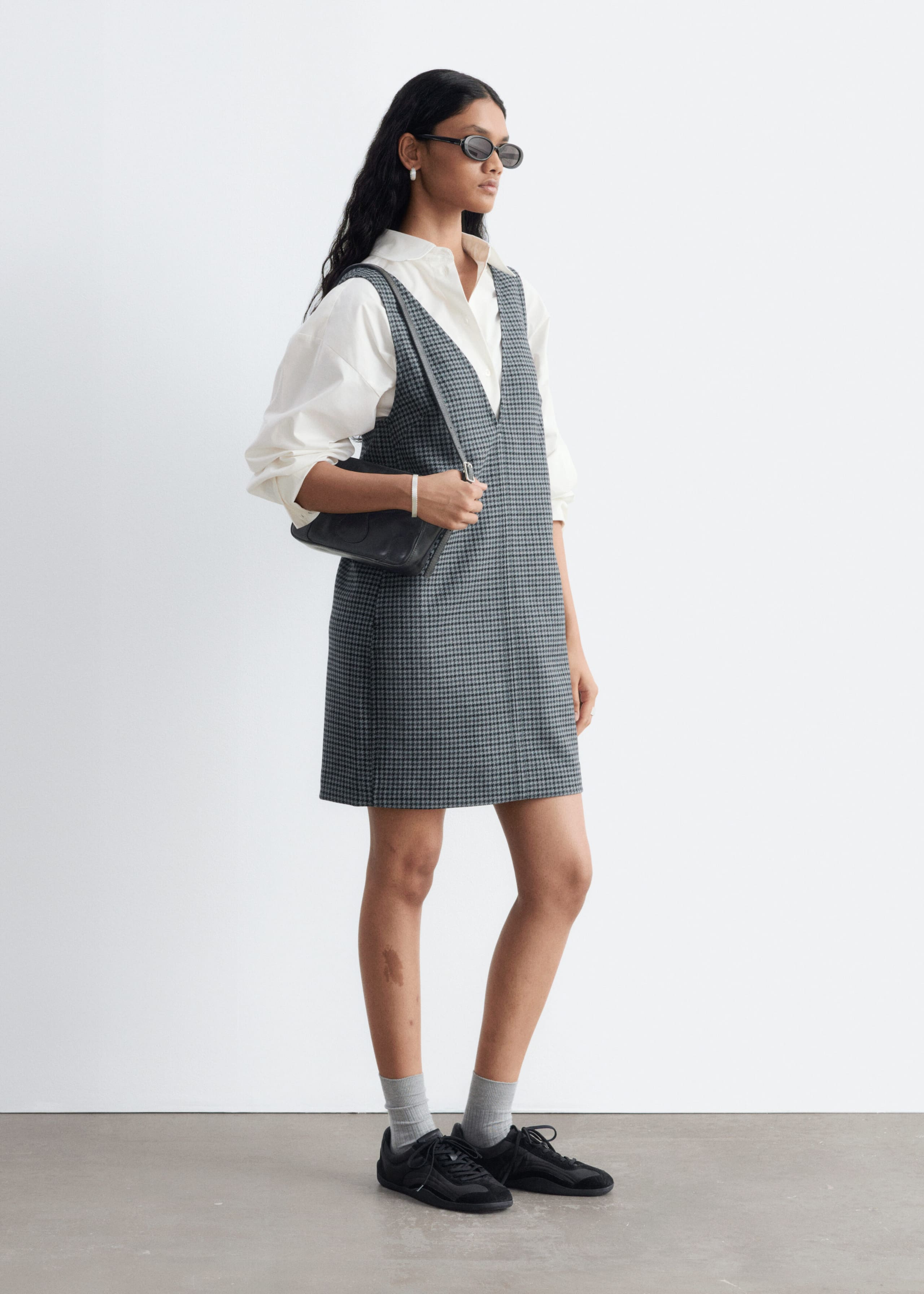 Houndstooth Dress - Grey/Checked - Still Life