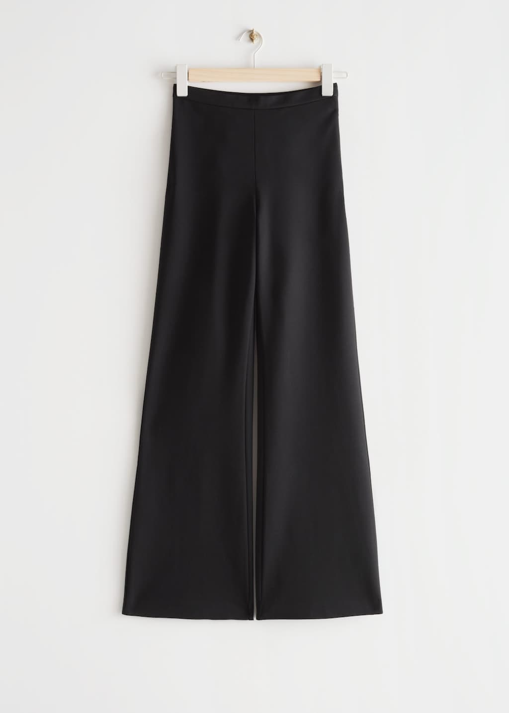 Flared High Waist Trousers - Black - Natura morta