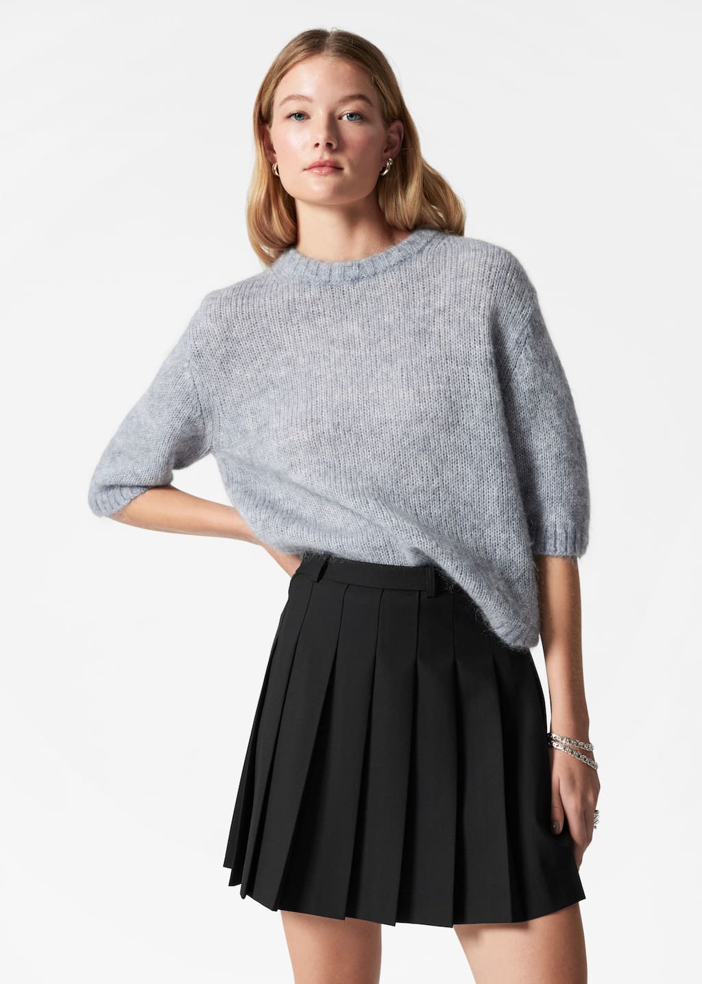 Image of Knitted Mohair-Blend T-Shirt