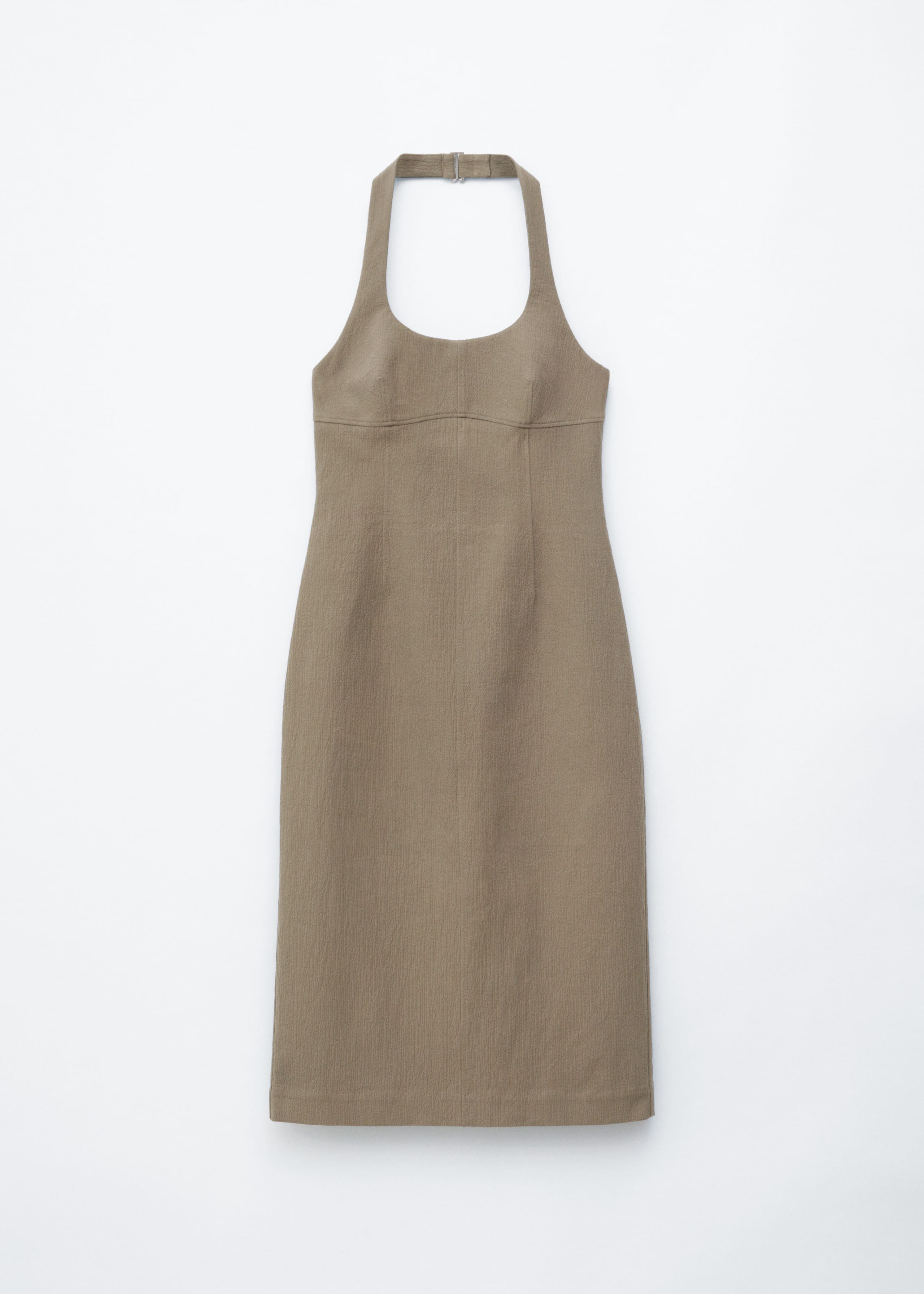 Image of Vestido midi con cuello halter