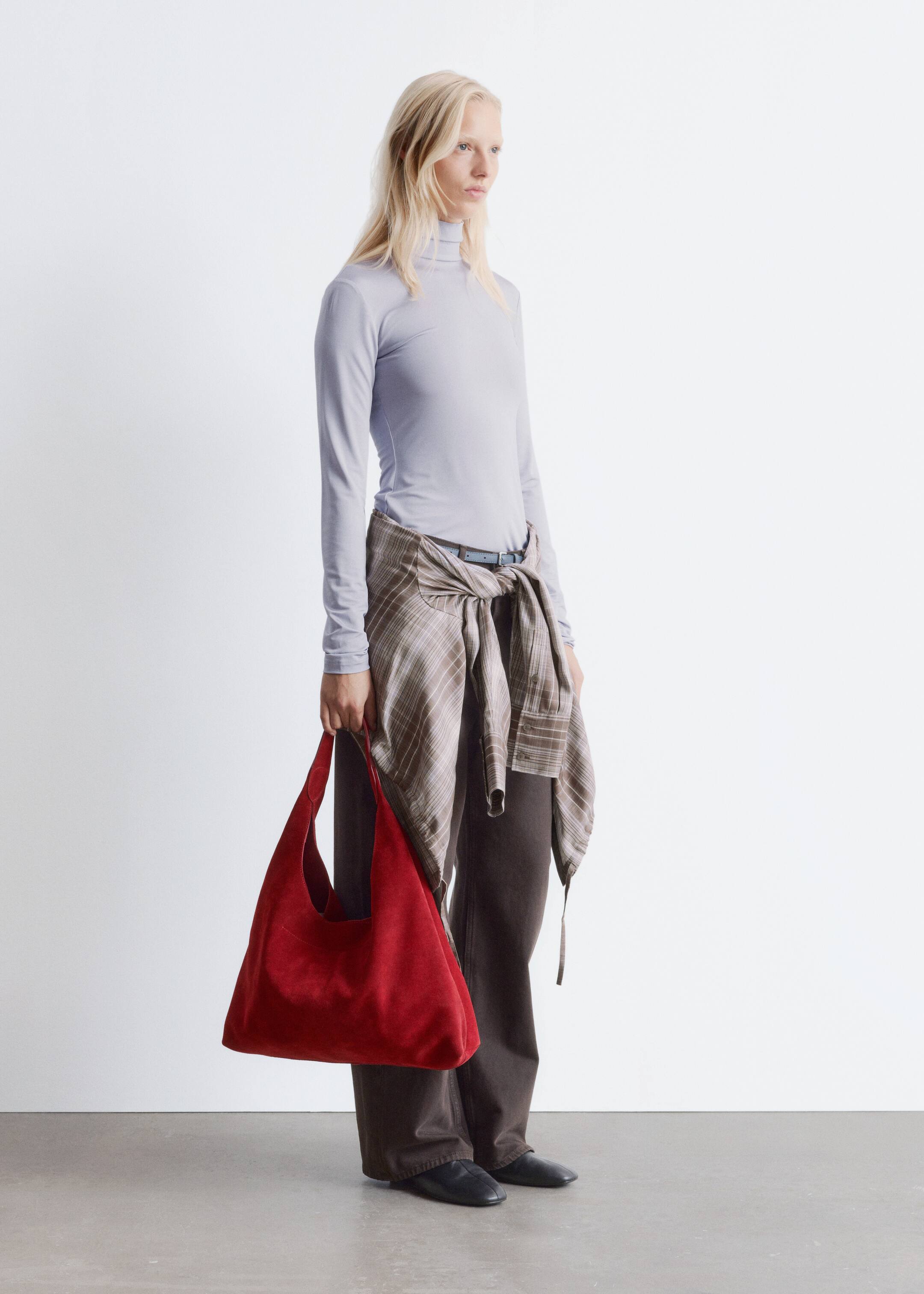 View larger image: Slim Fit Turtleneck Top - Light Purple - Ladies | H&M GB 3