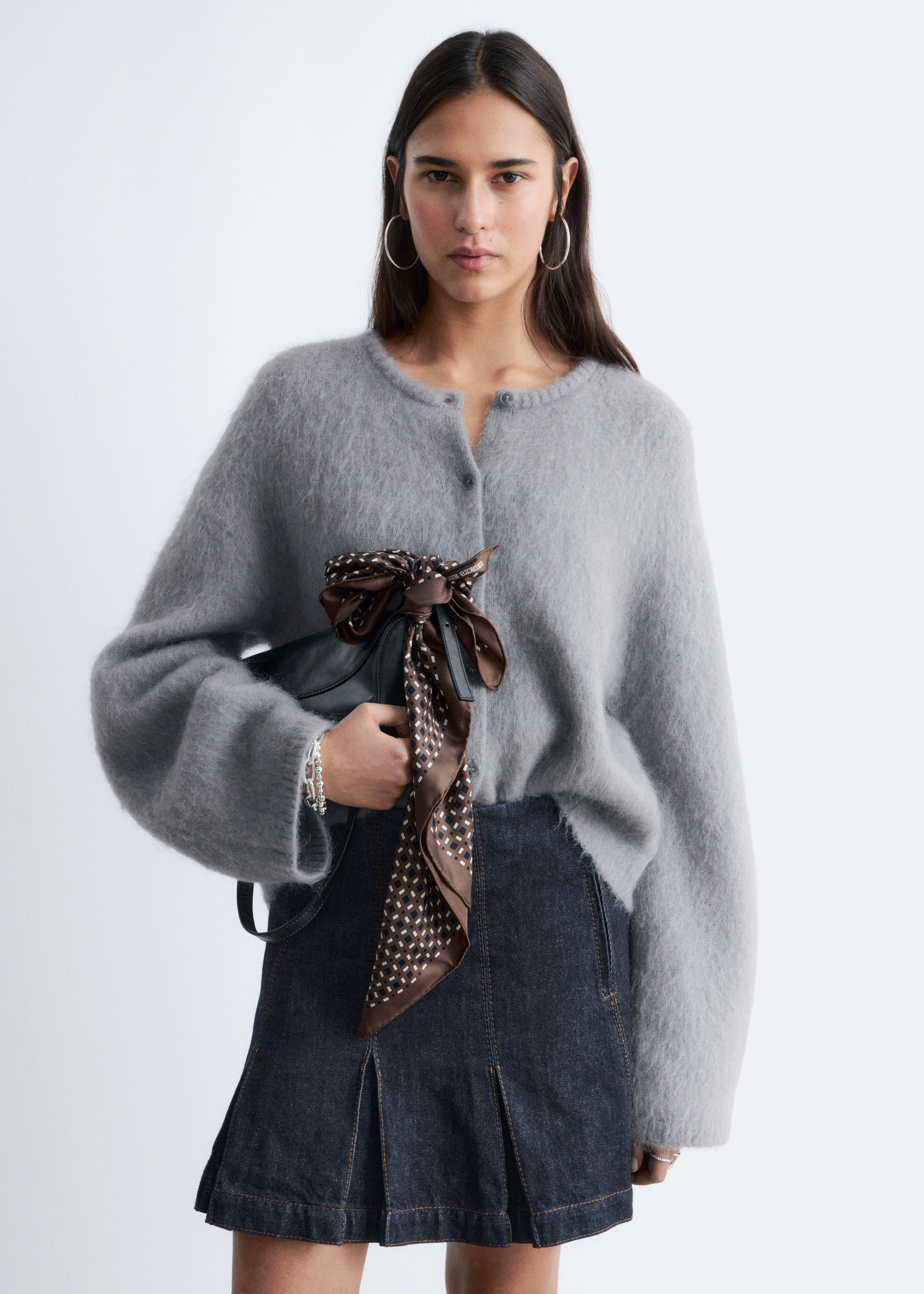 Brushed Mohair-Blend Cardigan - Light Grey - & Other Stories AD