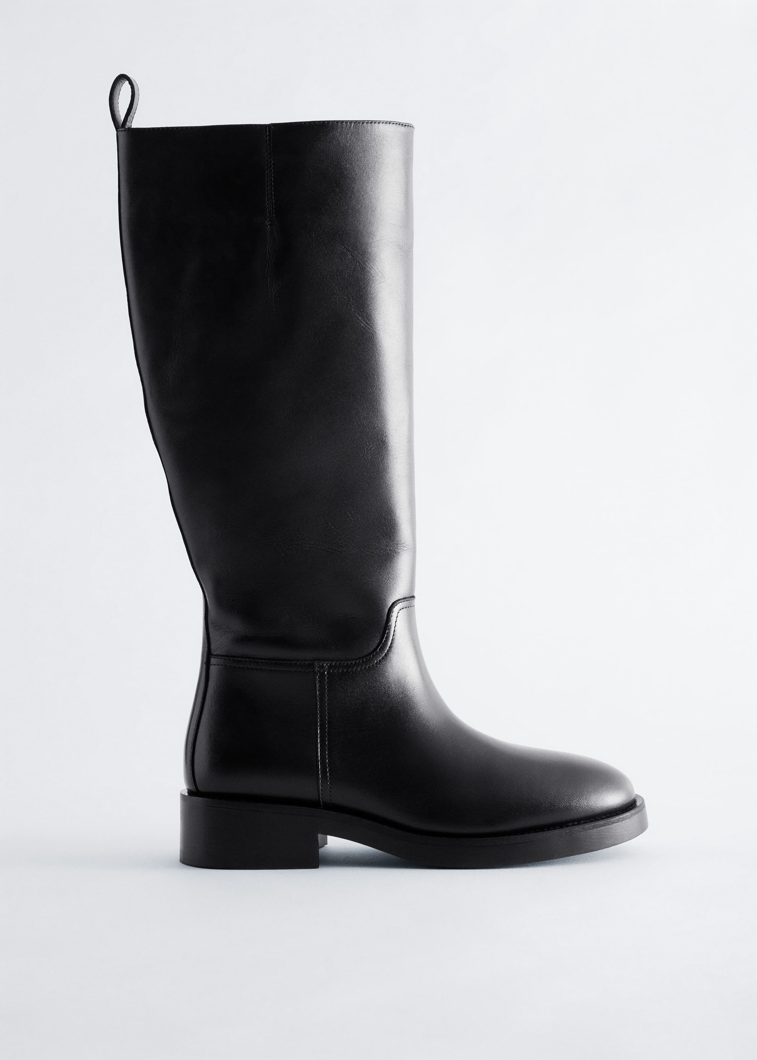 Leather Riding Boots - Schwarz - Stillleben
