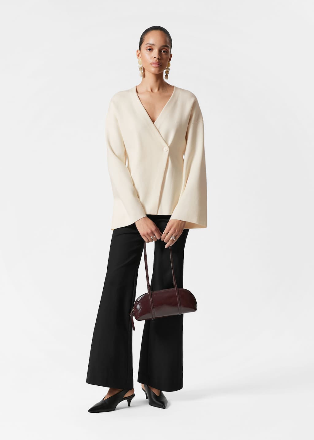 Asymmetric Cardigan - Navy - Lookbook