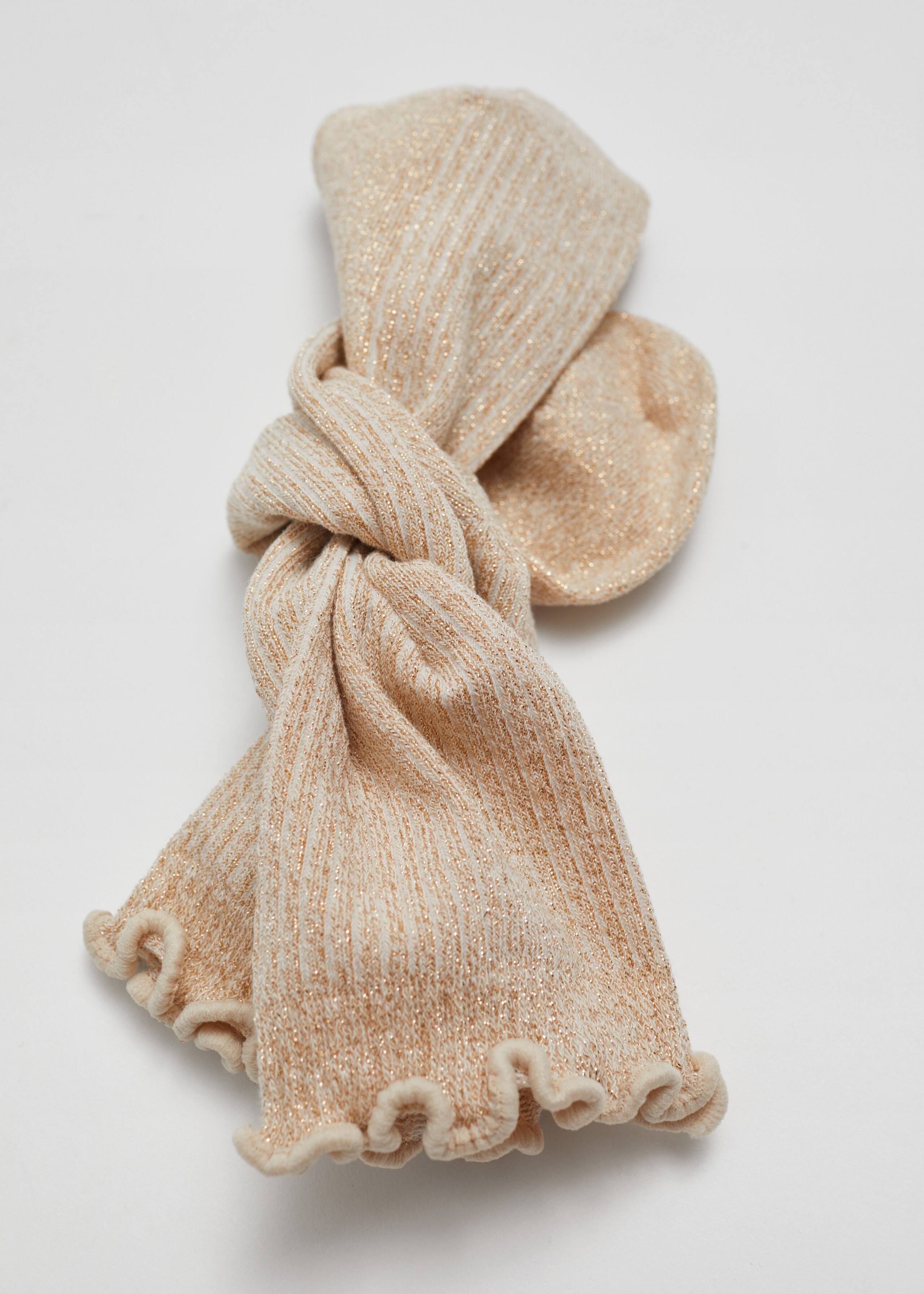 Błyszczące skarpetki z falbanką – {{variantName}} – Szczegół