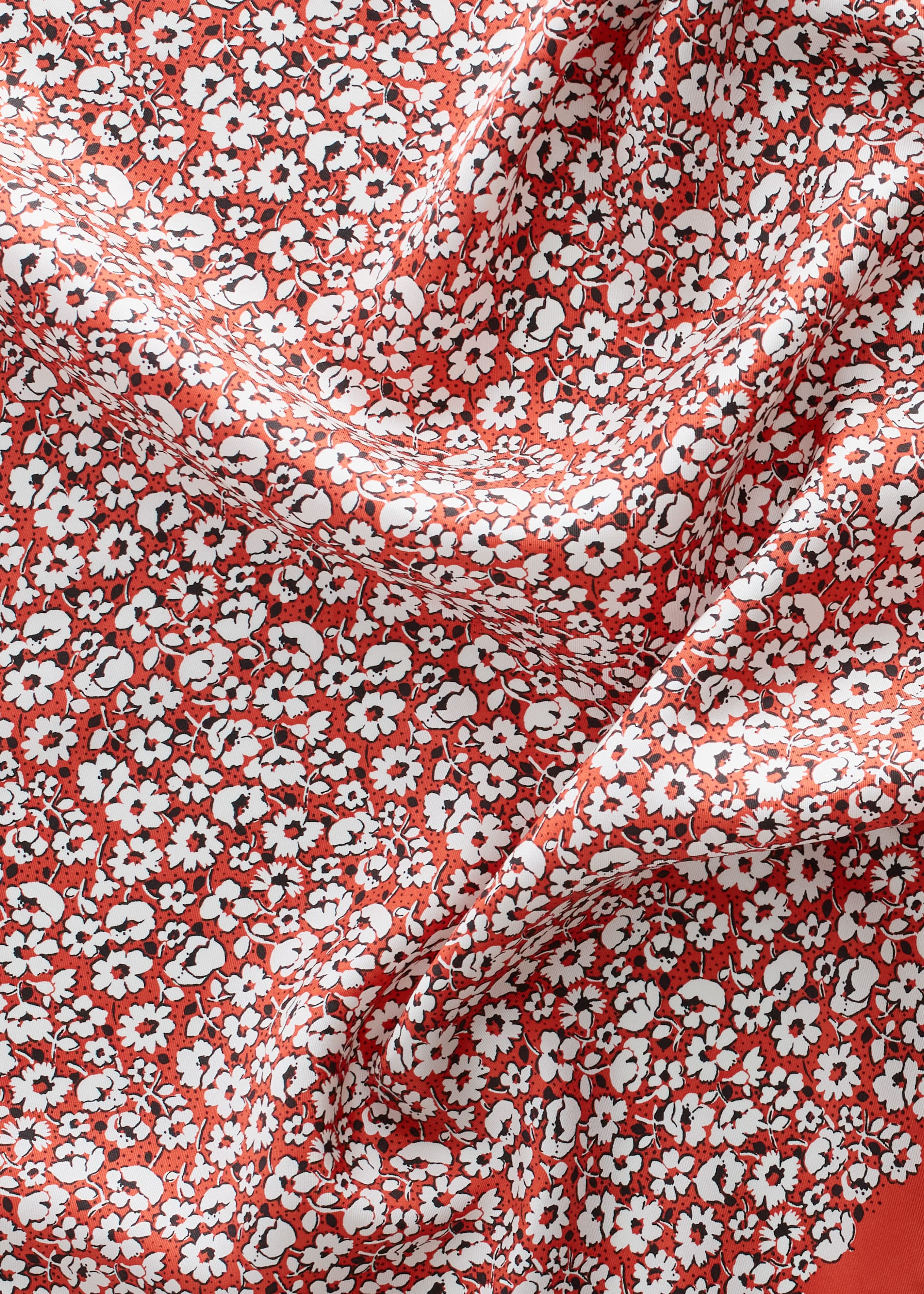 Image of Sciarpa in seta con stampa floreale