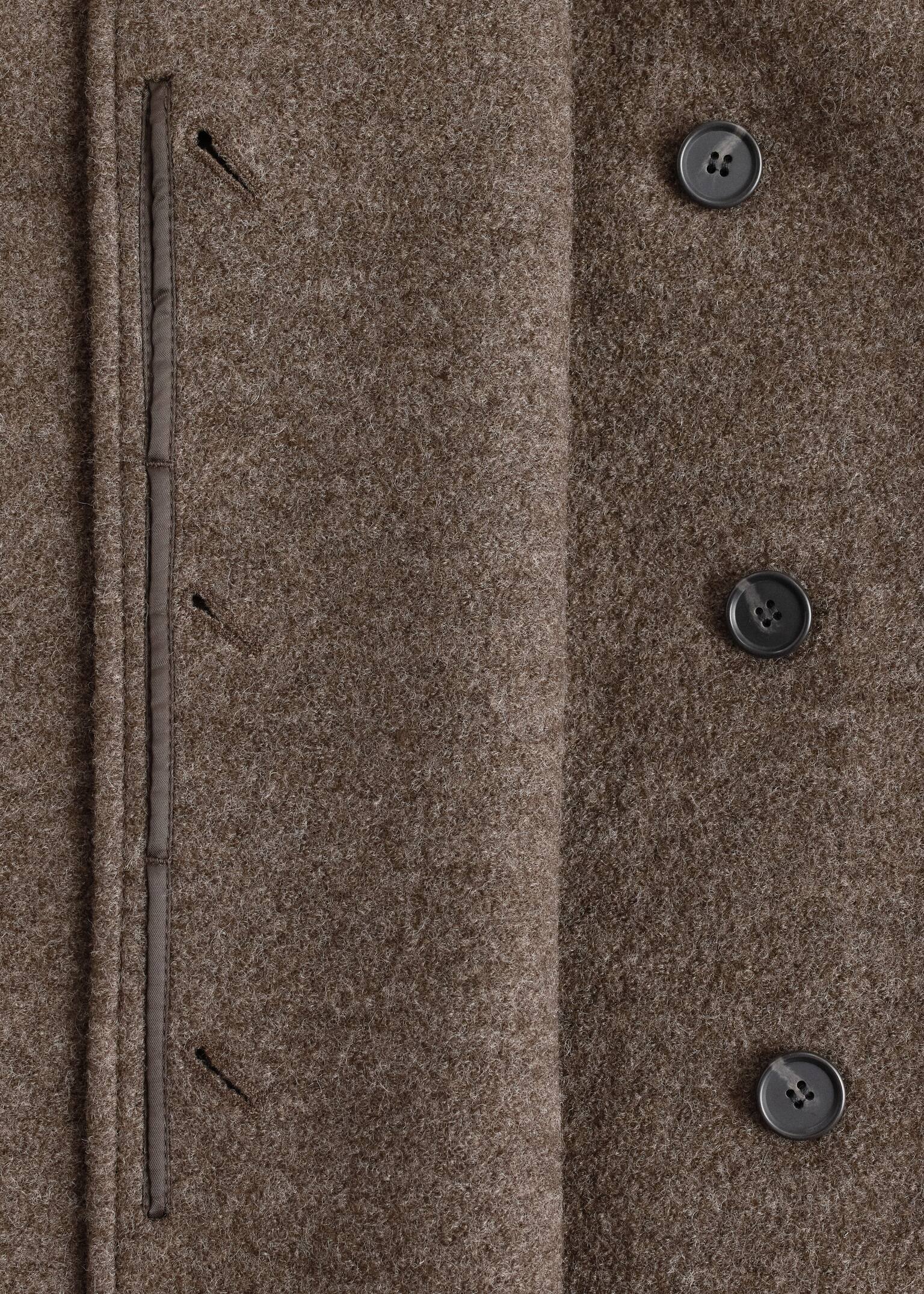 Voluminous Belted Wool Coat - Dark Mole Melange/Black/Navy/Beige - 4