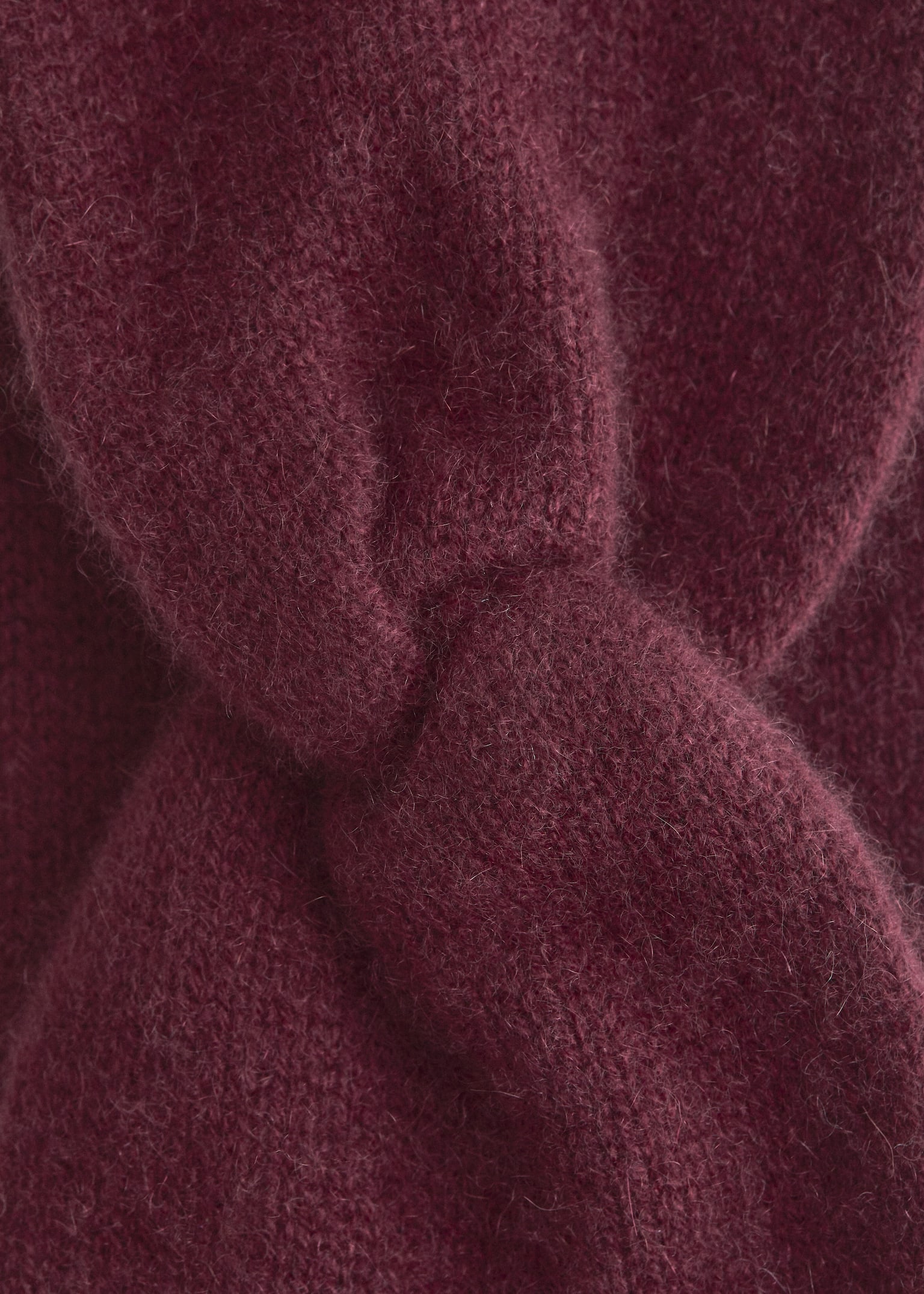 Twist-Front Cashmere Headband - Burgundy/White/Beige/Dark Brown/Black - 3