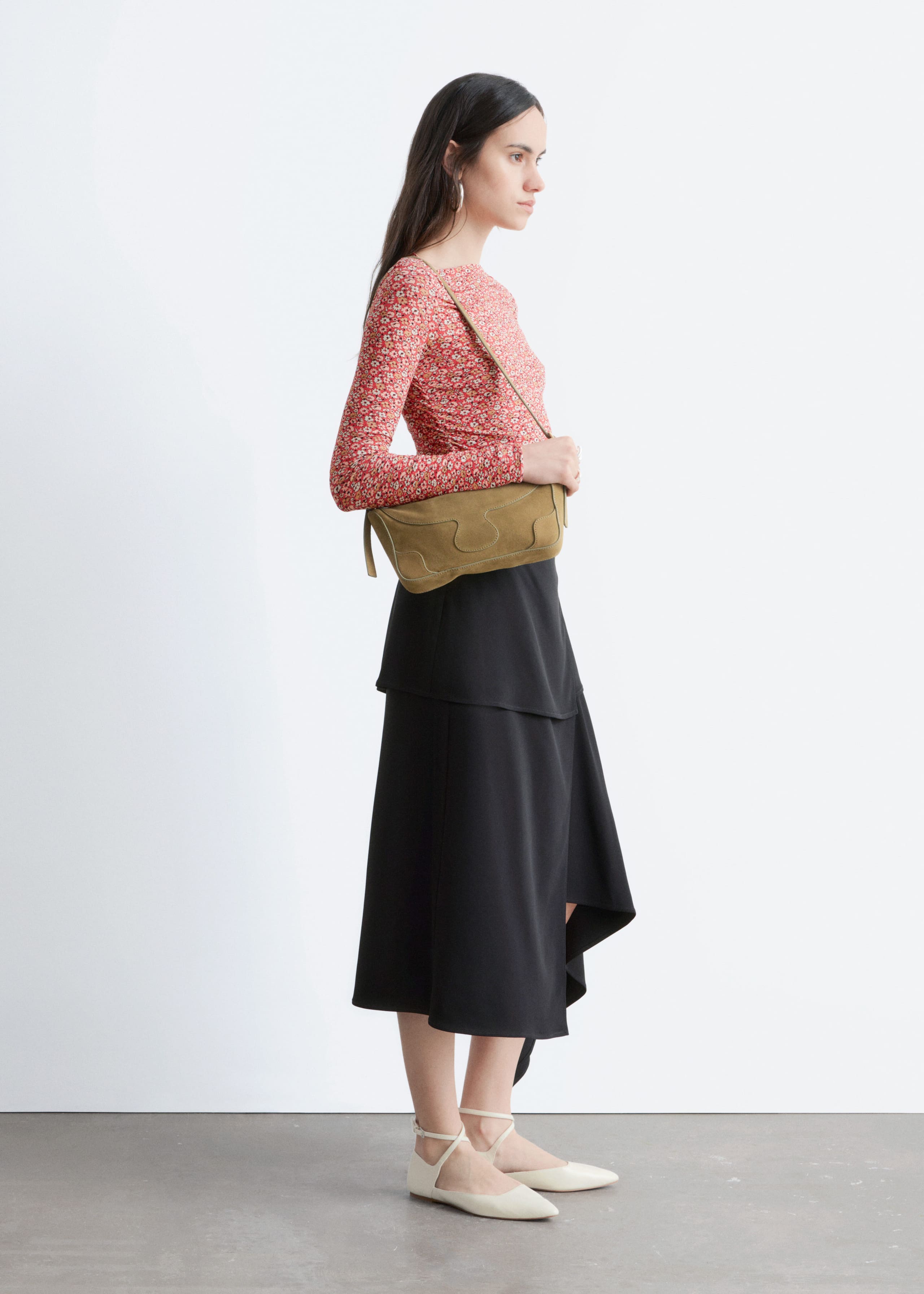 Image of Ruched Floral Top