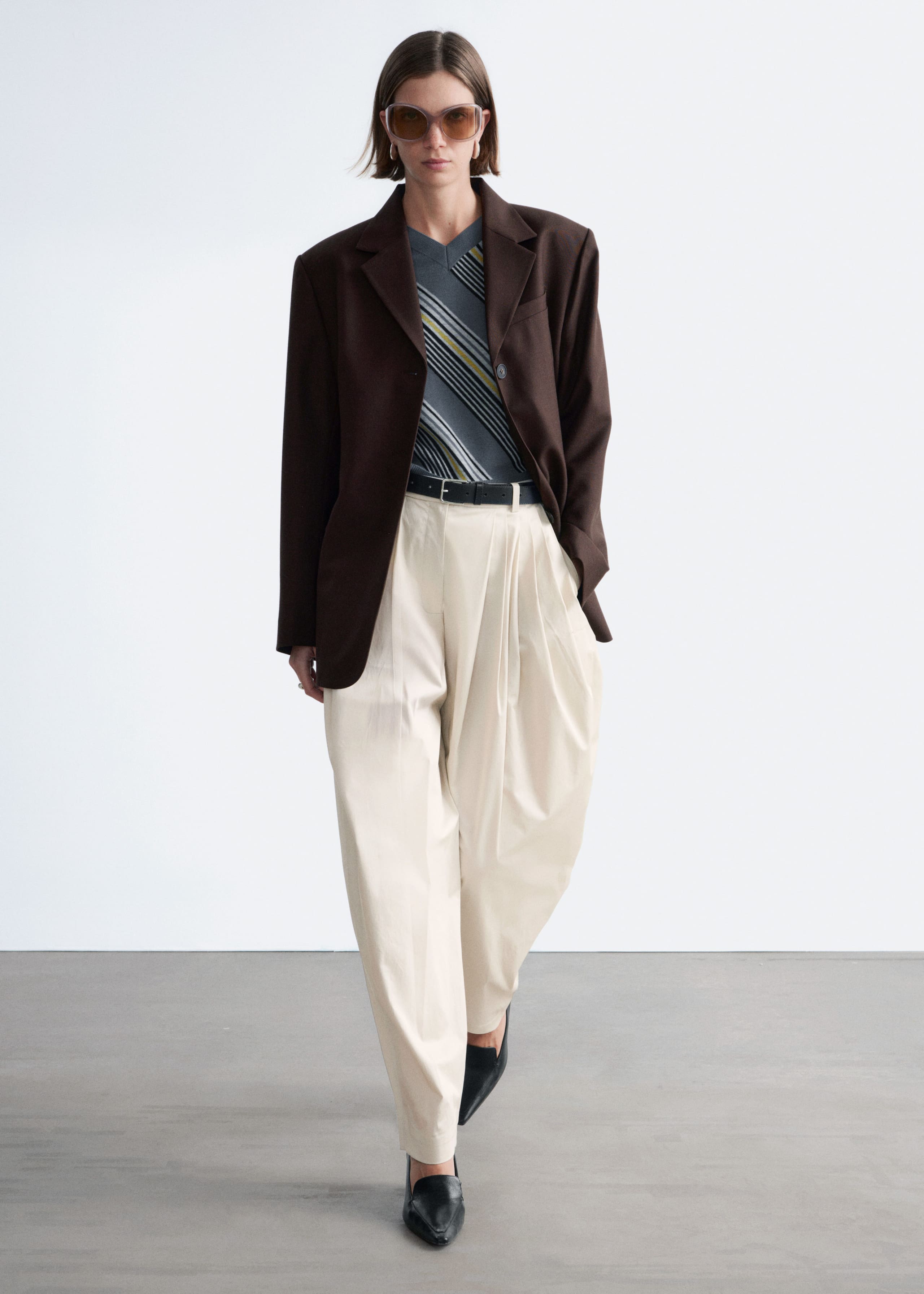 Tapered Blazer - Mole - Lookbook