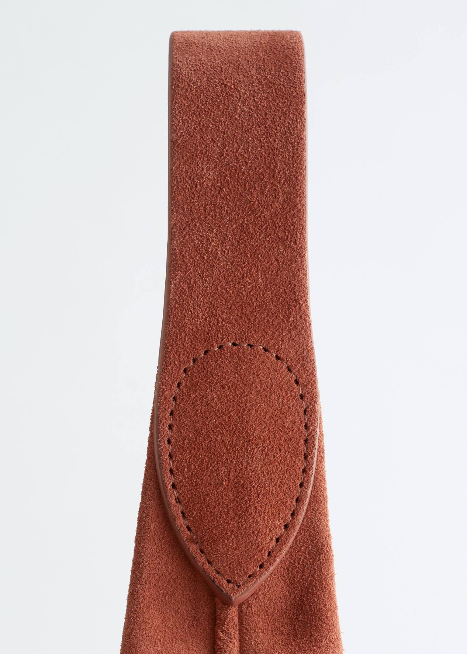 Large Suede Tote Bag - Rust/Dark grey/Burgundy suede/Light Blue/Green/Brown/Dark Red - 4