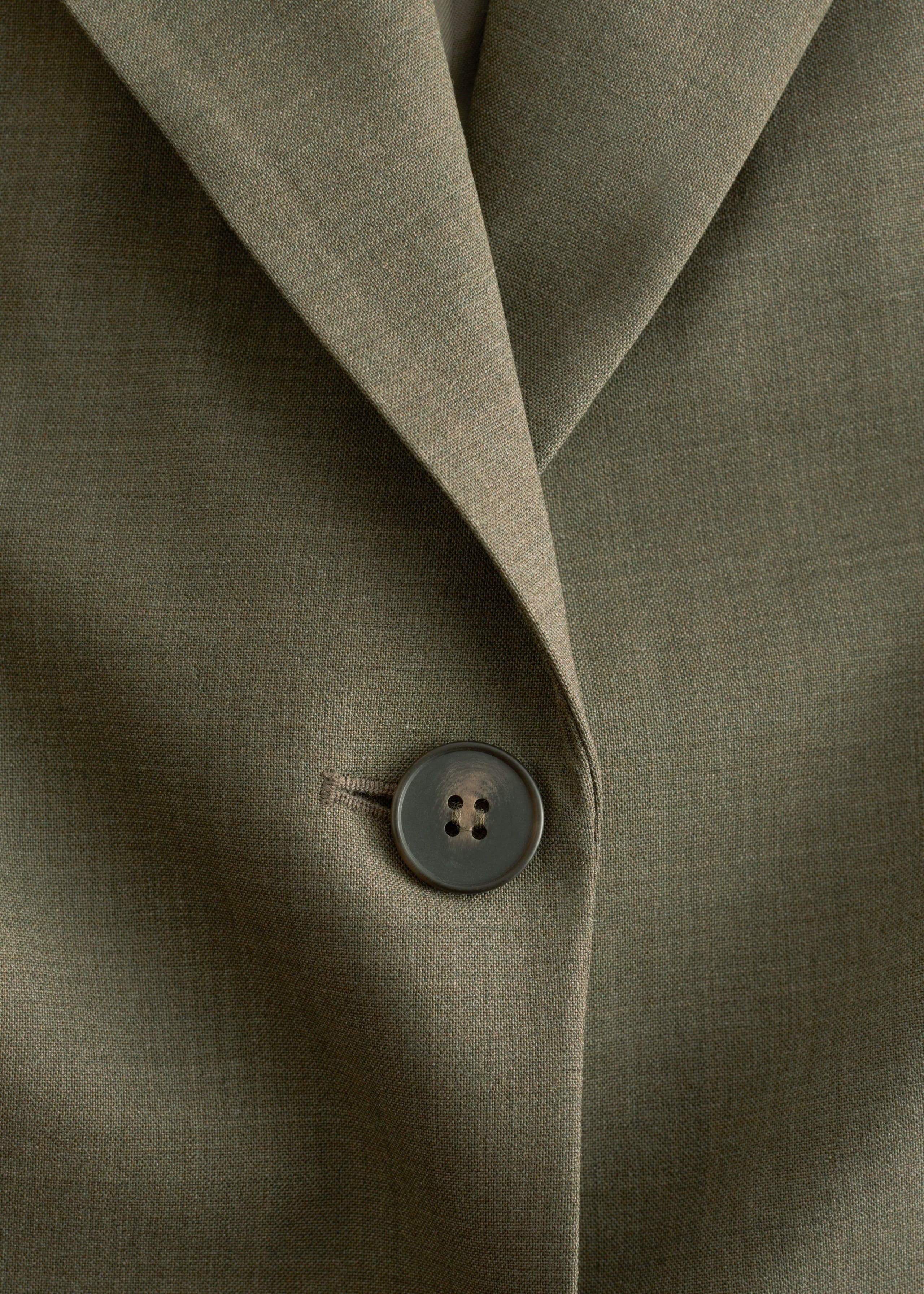 Image of Single-Breasted Wool Blazer