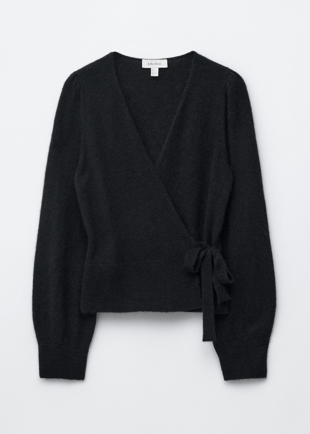 Image of Mohair-Blend Knitted Wrap Cardigan