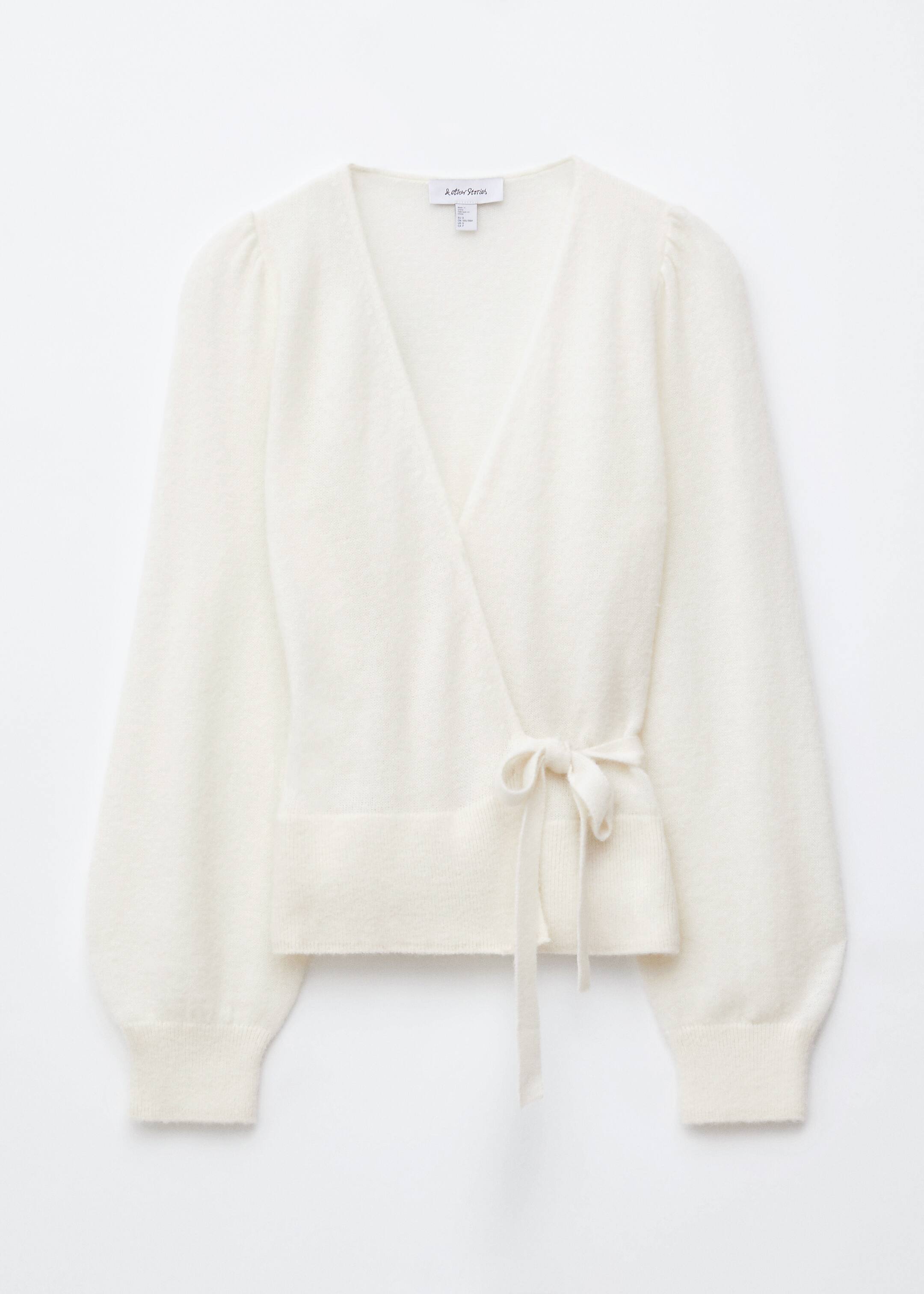 Grösseres Bild ansehen: Strickjacke aus Mohair-Mix in Wickeloptik - Creme - DAMEN | H&M CH 6