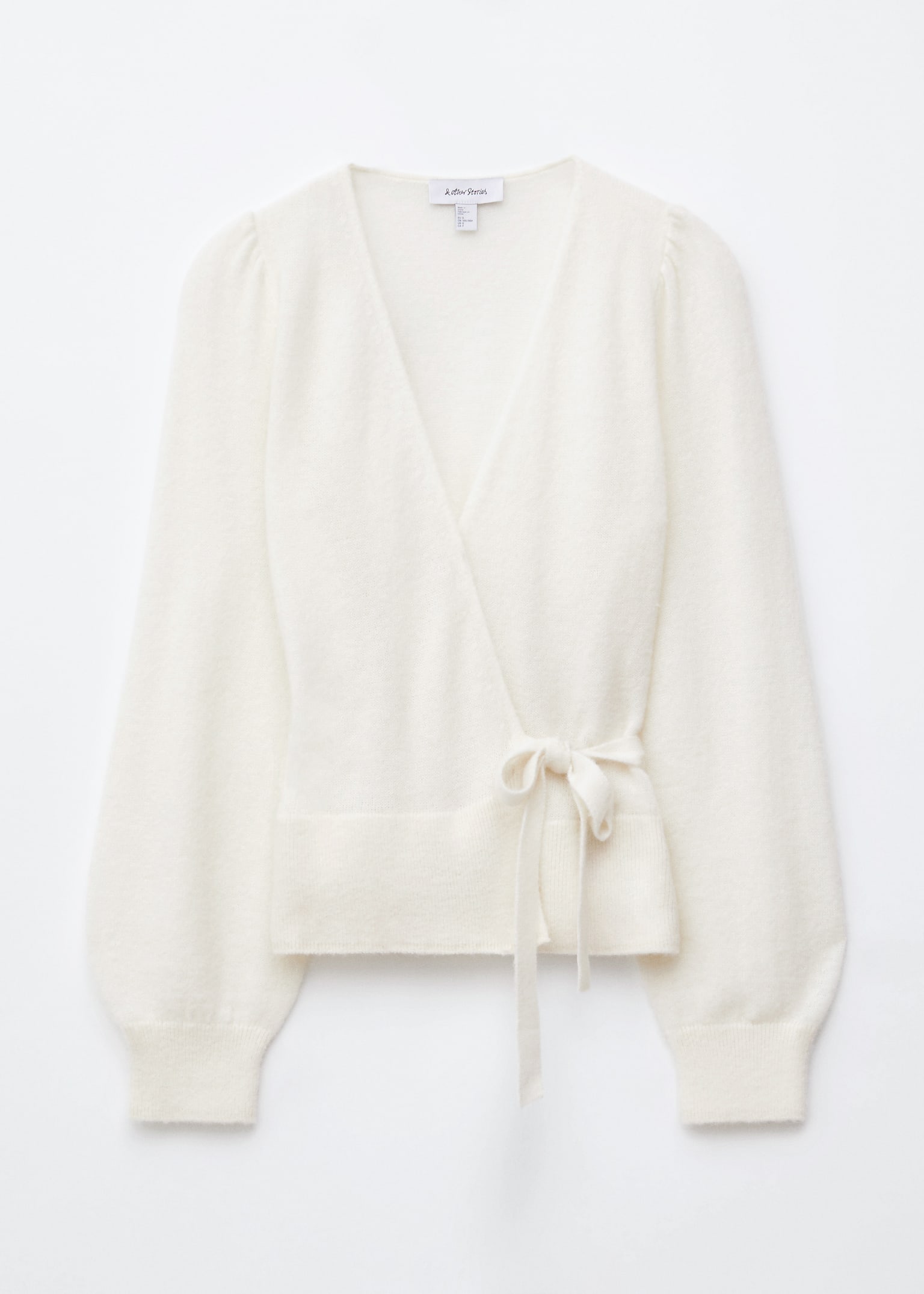 Knitted Wrap Cardigan - Kremowy/Ciemnobrązowy/Czarny/Niebiesko-zielony/Jasnoniebieski/Przydymiony róż/Śliwkowy/Beżowy/Beżowy - 2