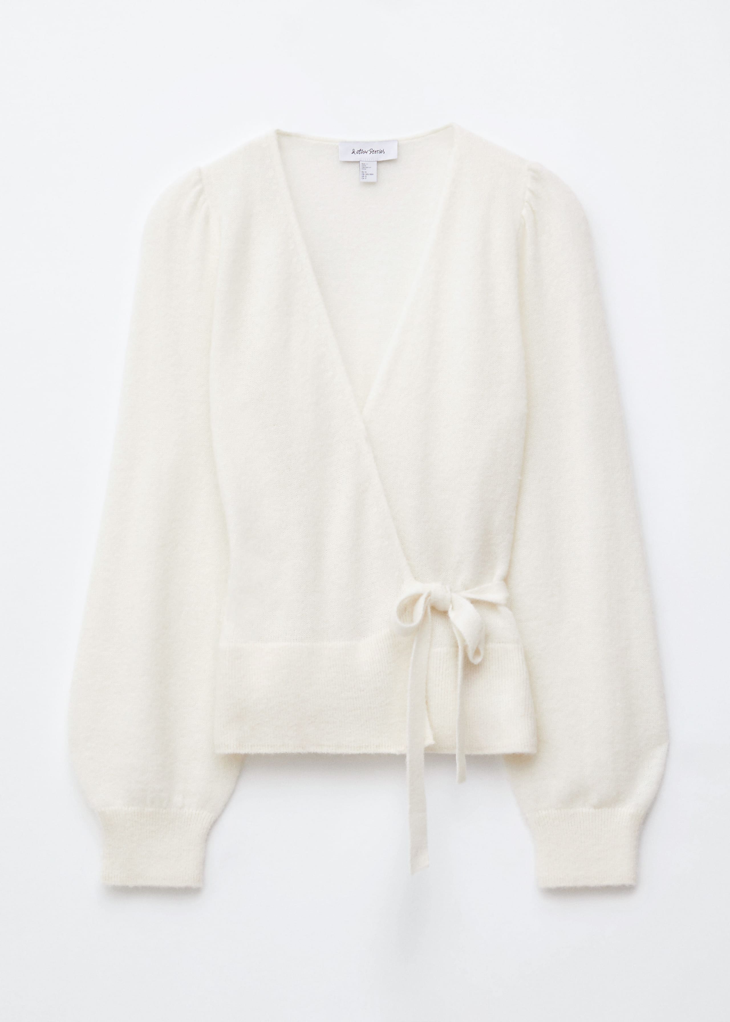 Image of Mohair-Blend Knitted Wrap Cardigan