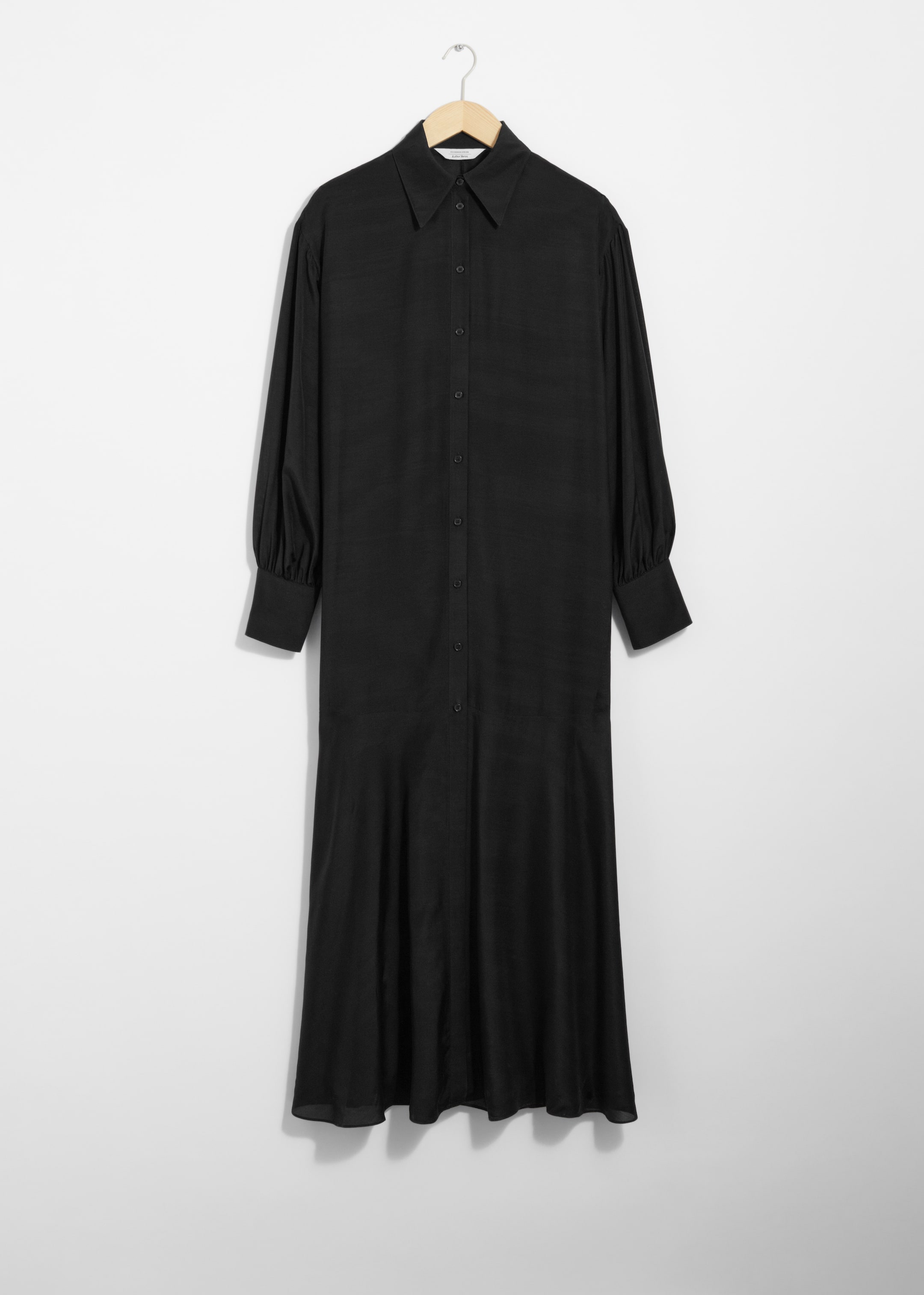 Größeres Bild ansehen: Langes Hemdblusenkleid - Schwarz - Ladies | H&M DE 1