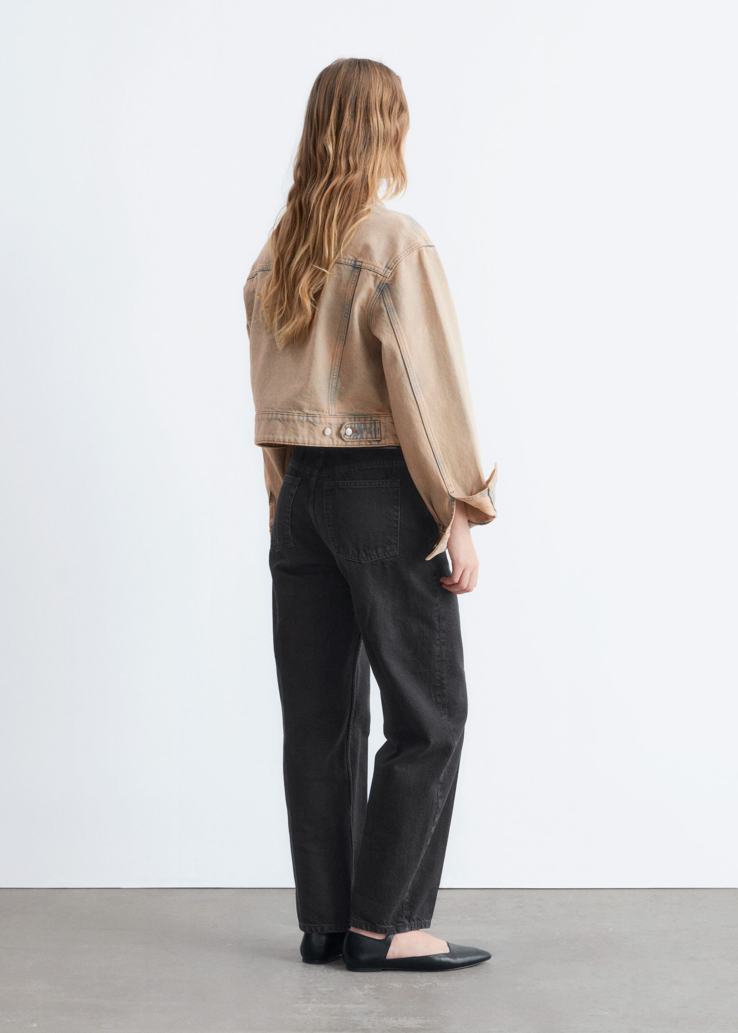 Image of Cropped Overdye Denim Jacket