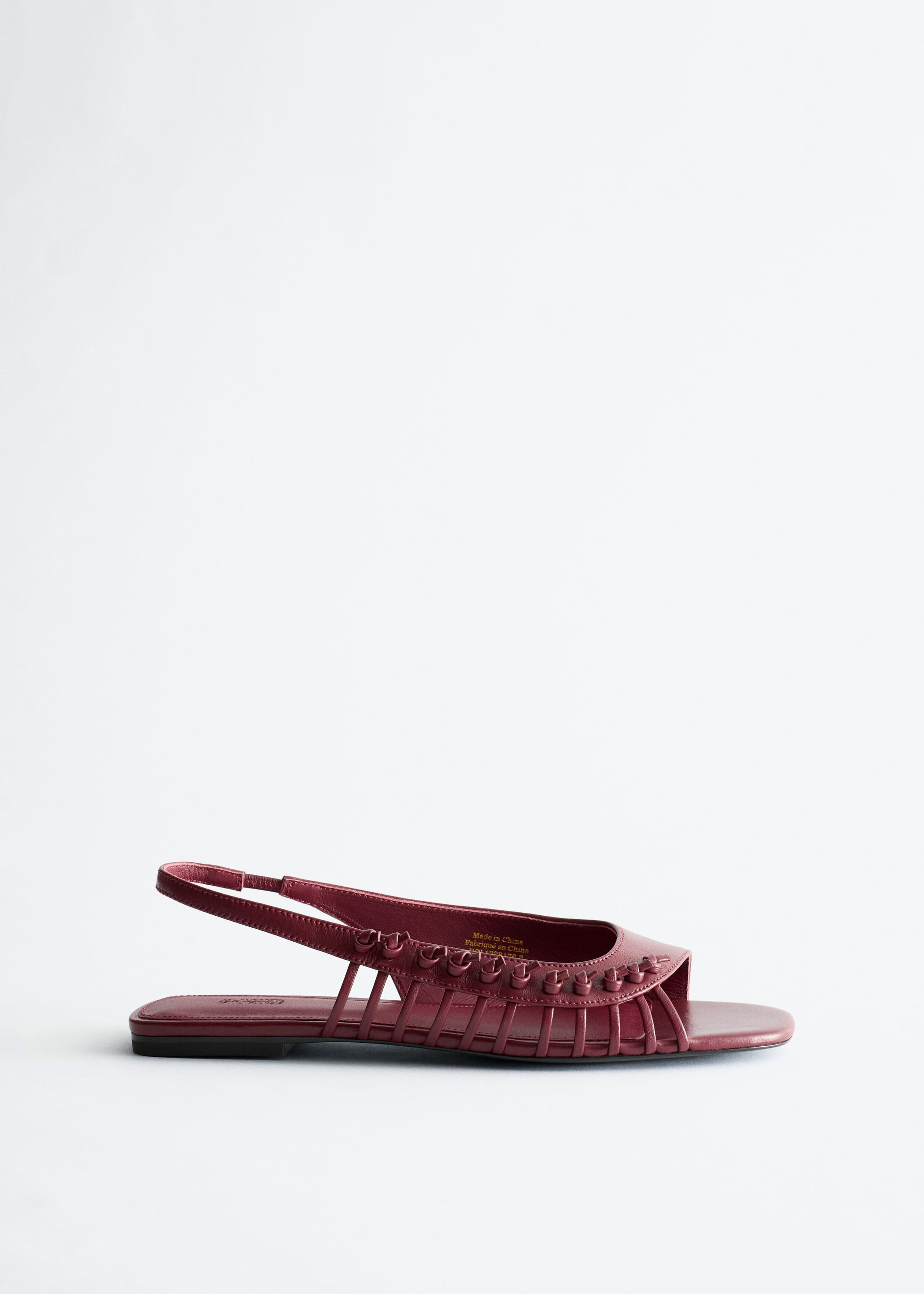 Leather Slingback Sandals - Green - Still Life