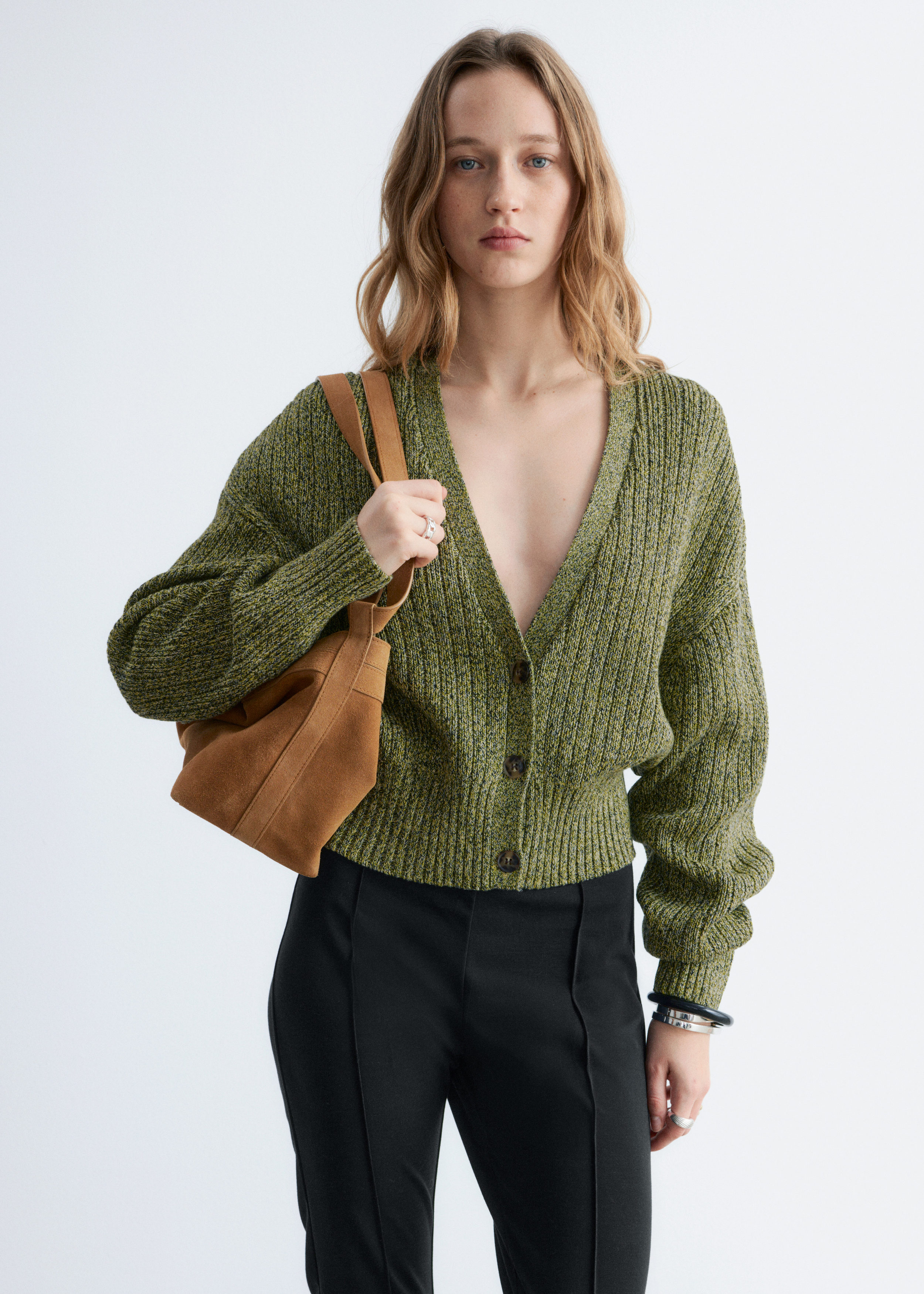 Rib-Knit Lurex Turtleneck - Dark Brown - & Other Stories US