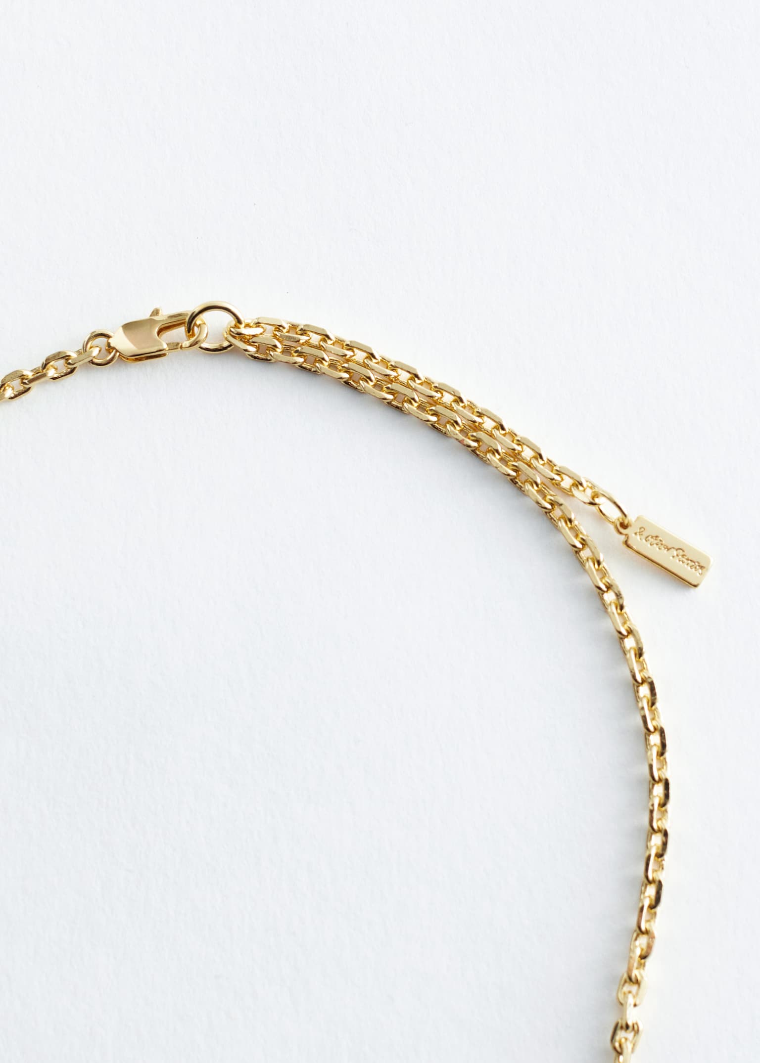 Kurze Kette mit Textmotiv - Gold/Silber - 2