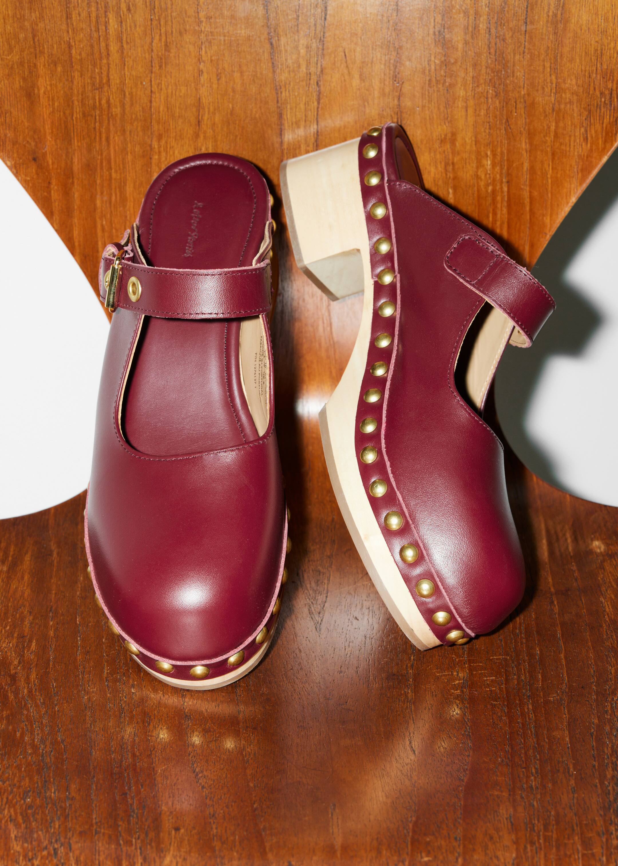 Agrandir l'image: Mules style babies en cuir - Bordeaux - FEMME | H&M FR 3