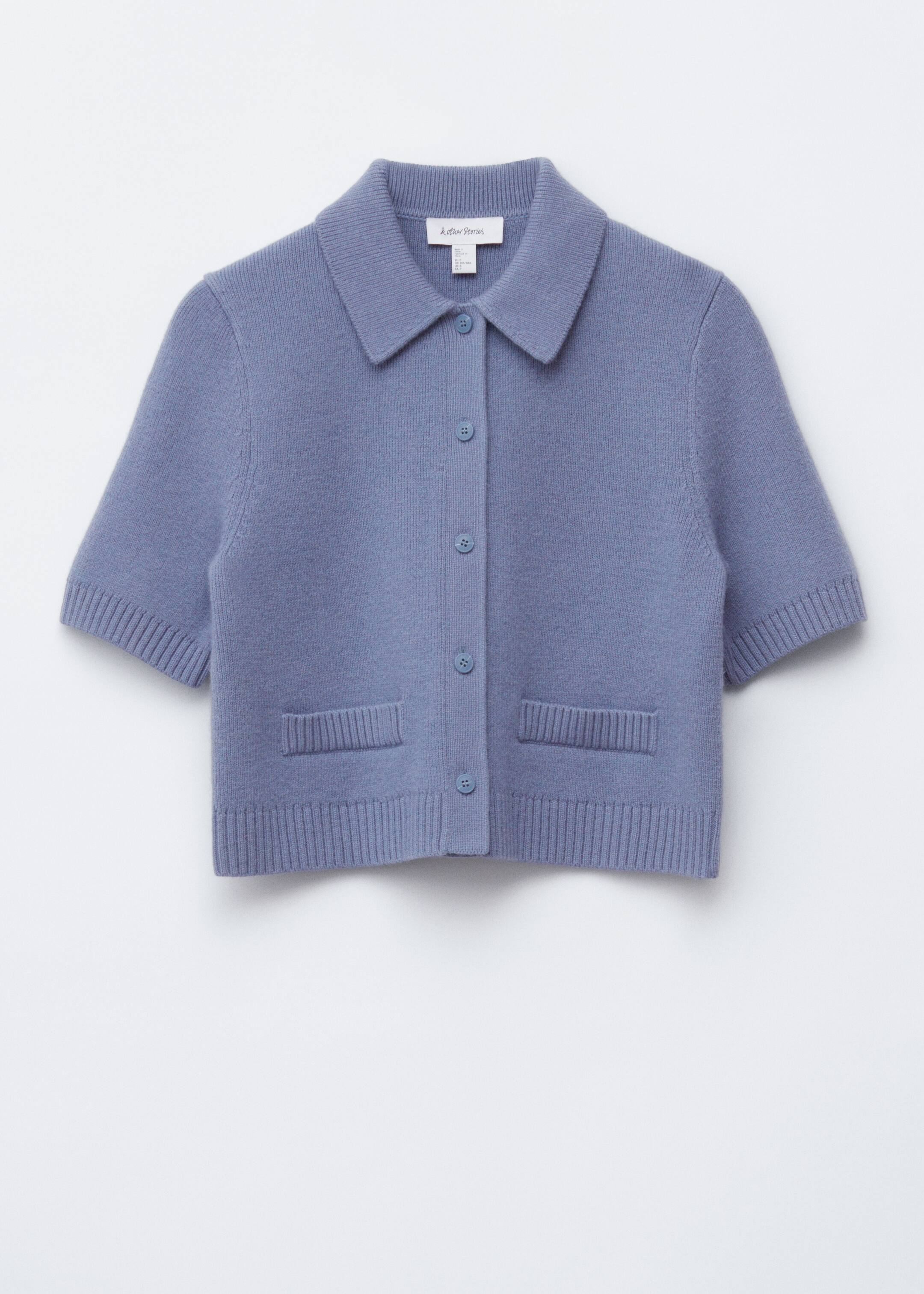 Ver imagen más grande: Cárdigan de punto de manga corta - Azul empolvado - MUJER | H&M ES 6