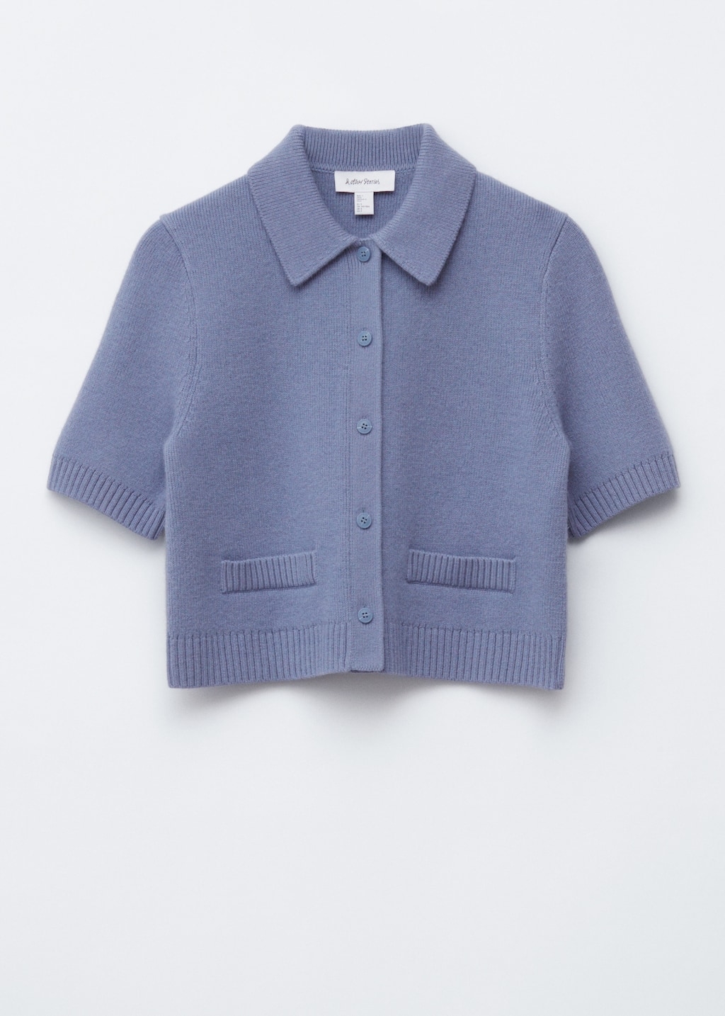 Image of Short-Sleeve Merino-Blend Cardigan