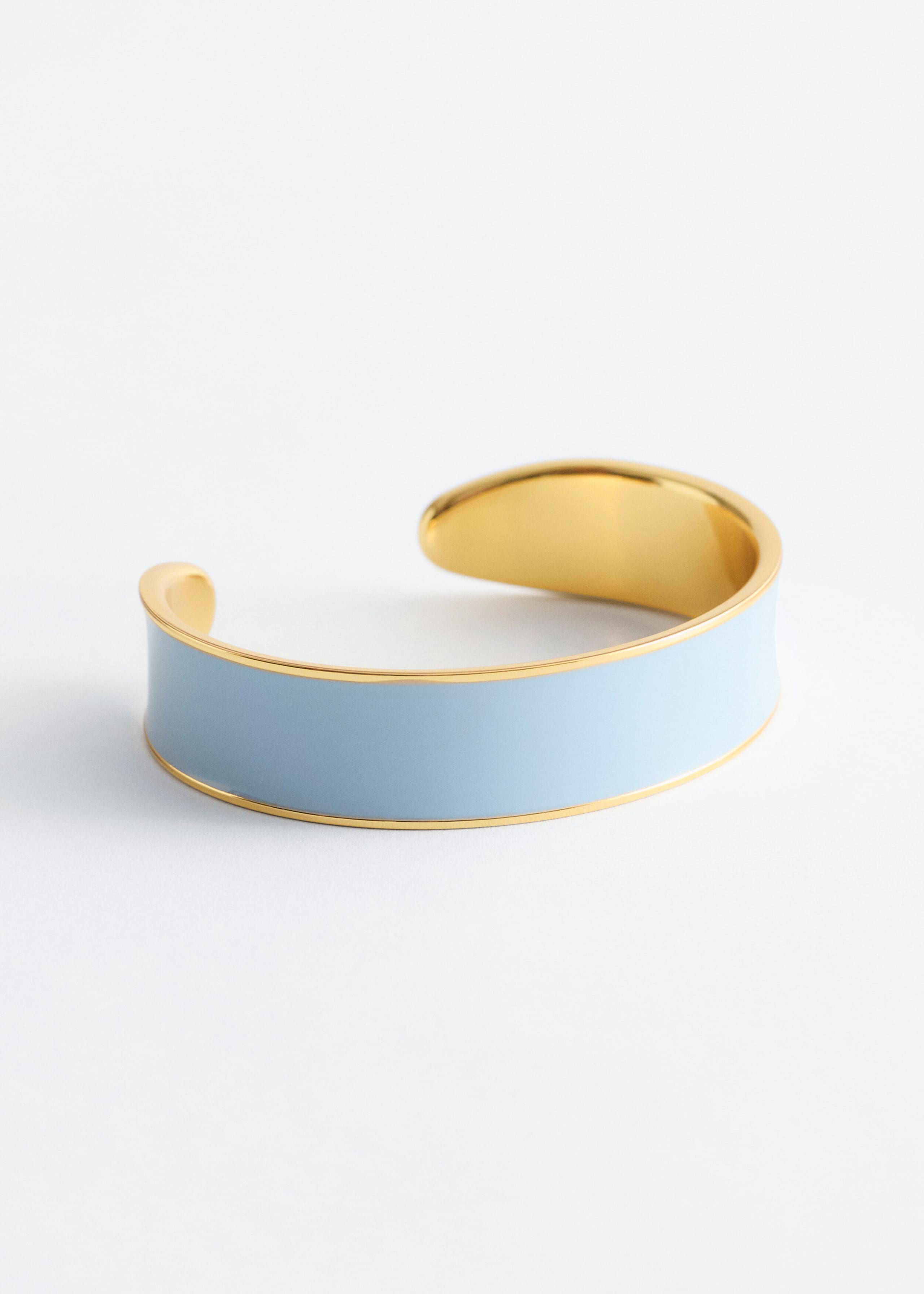 Bracelet manchette bicolore - Vert kaki/Doré - Still Life