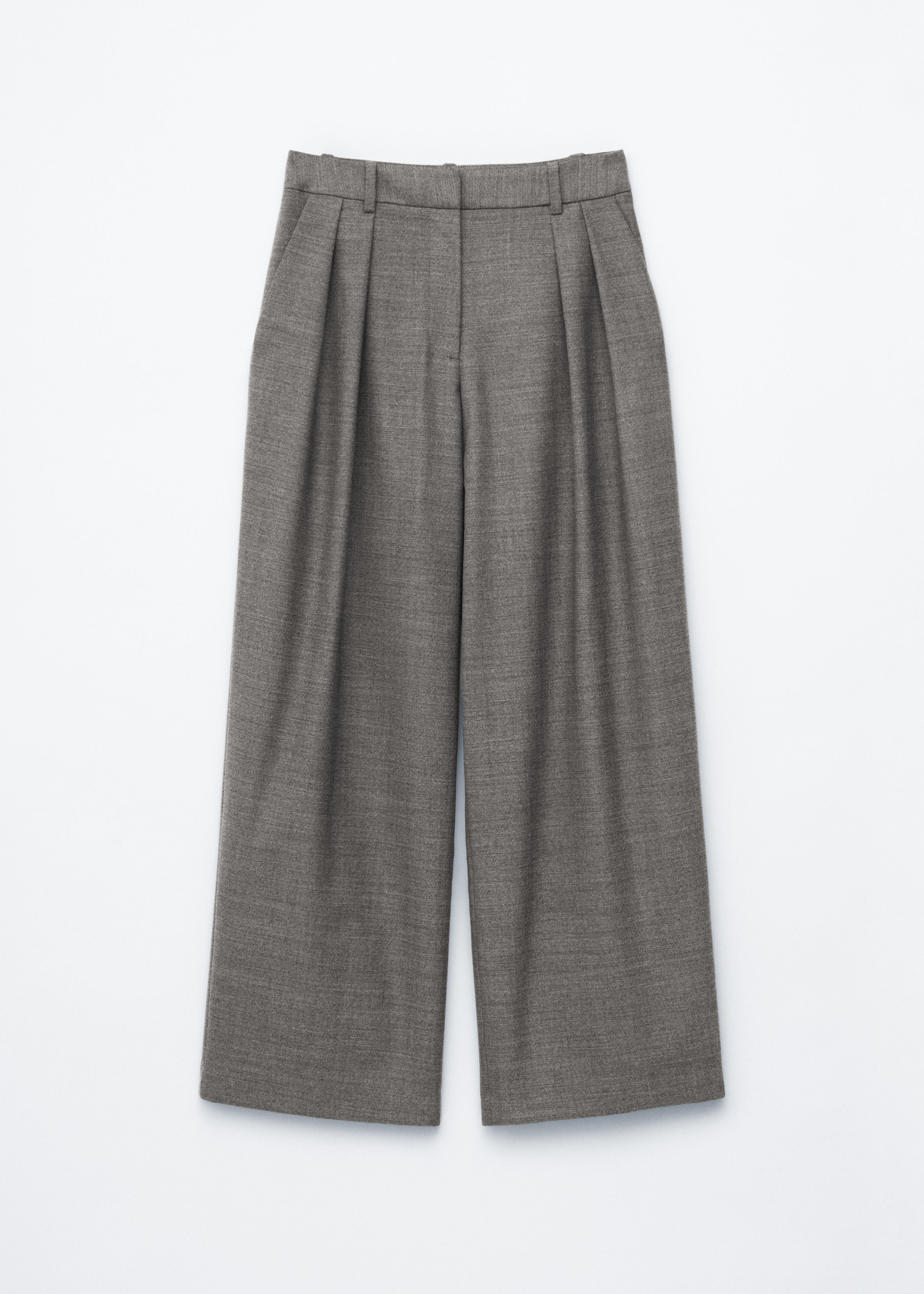 Wool-Blend Tailored Trousers