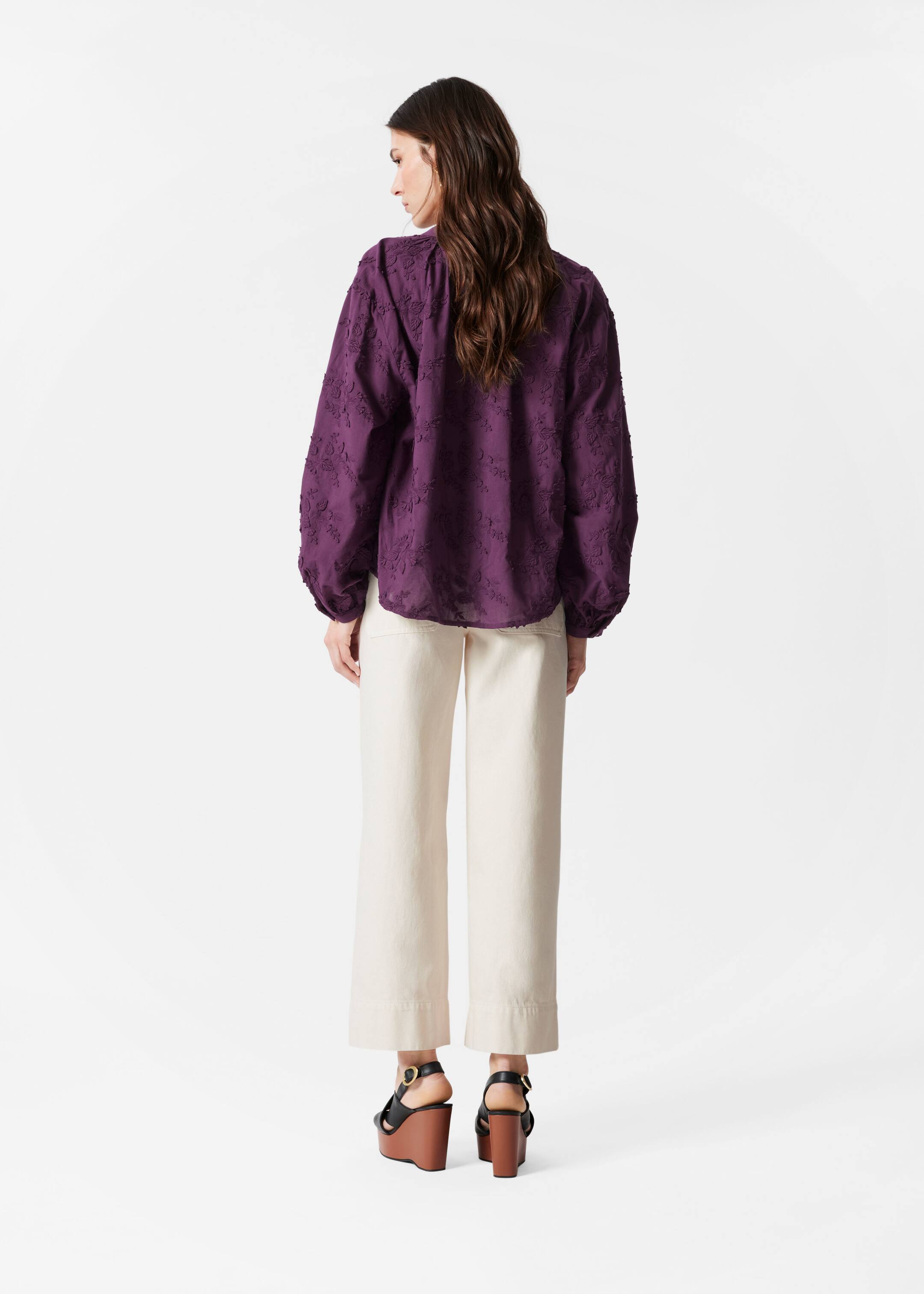 Agrandir l'image: Blouse ample à fleurs en appliqué - Violet - FEMME | H&M CH 3