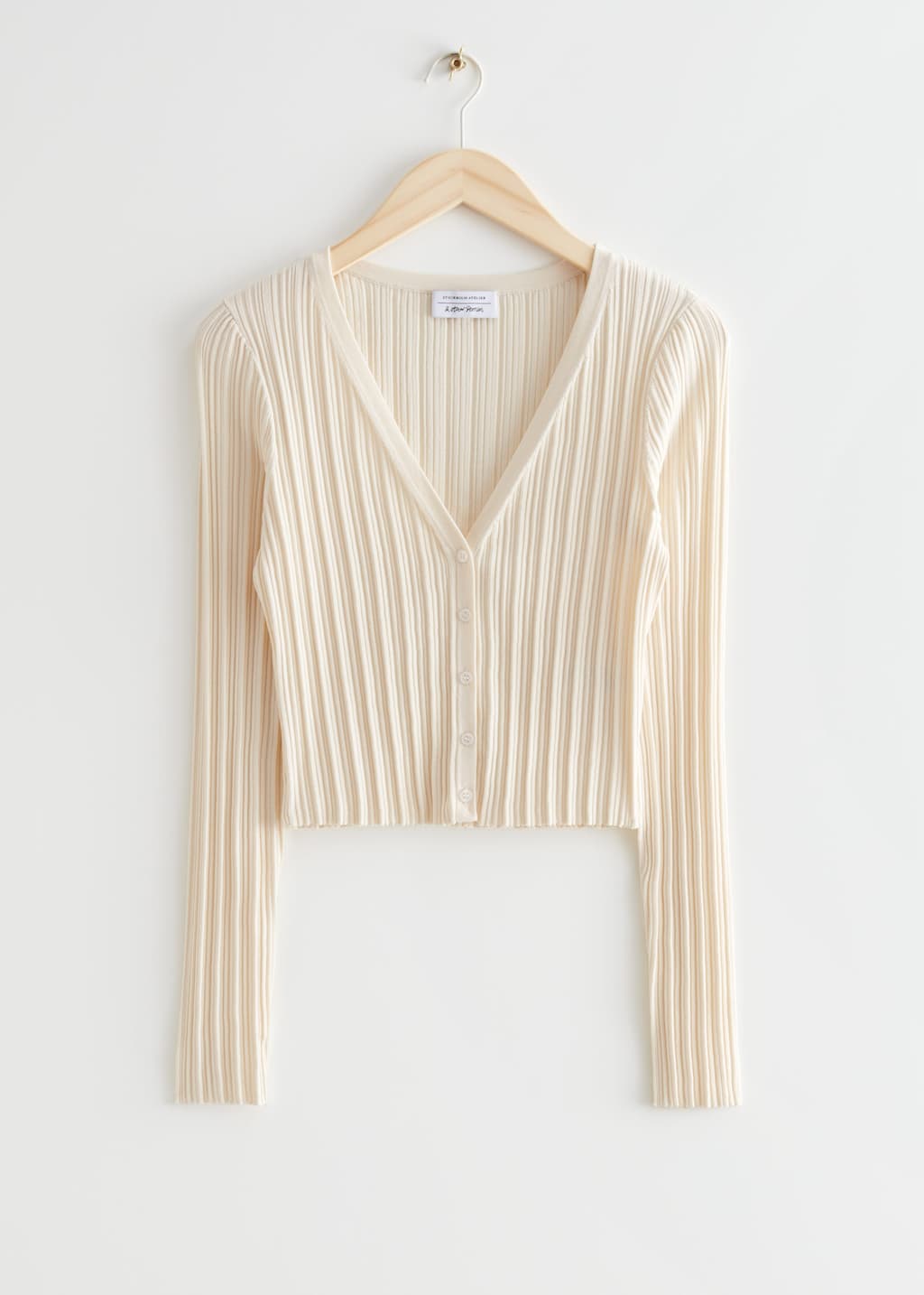 Fitted Knit Cardigan - Cream - Still Life