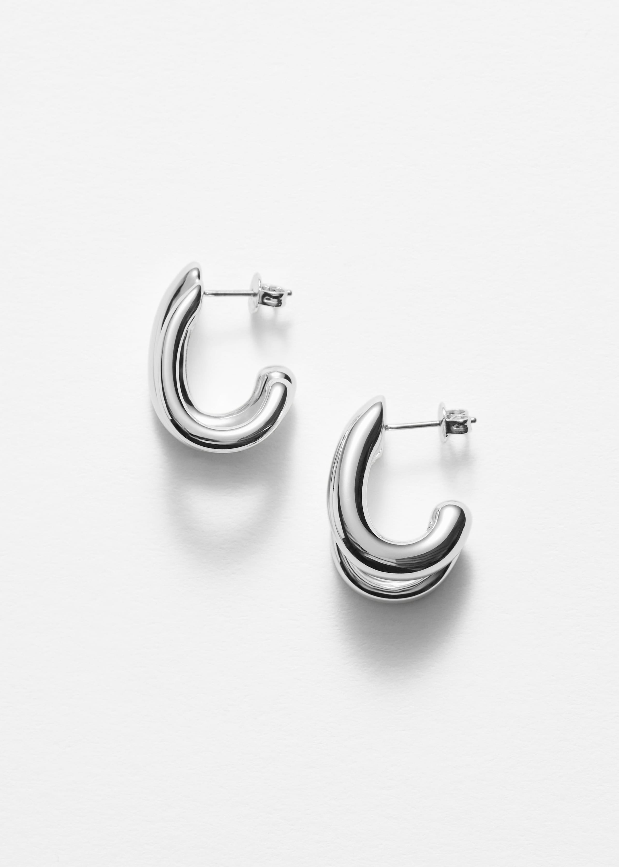 Small Double Hoops - Silver - Still Life